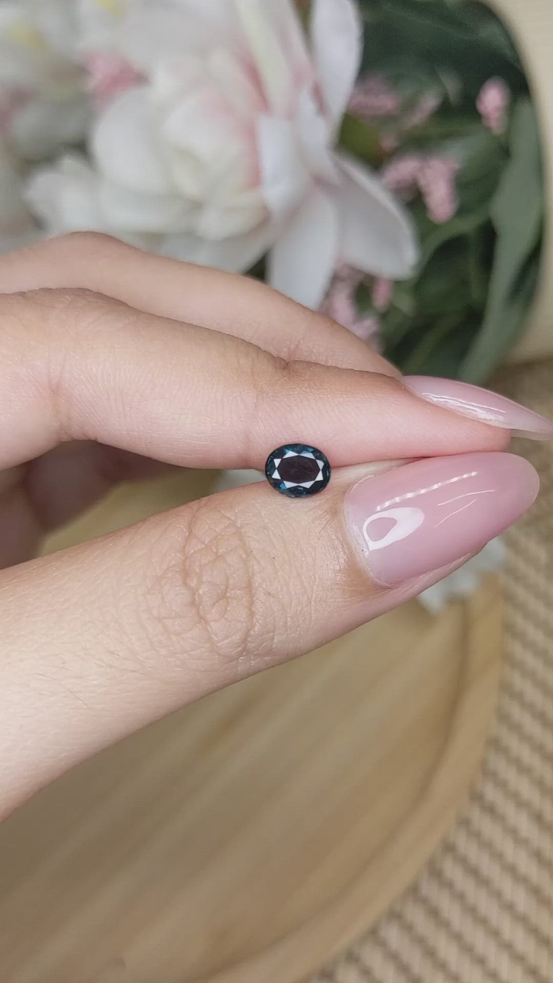 0.67 Ct. Greenish Blue Spinel from Ceylon (Sri Lanka) Size Video