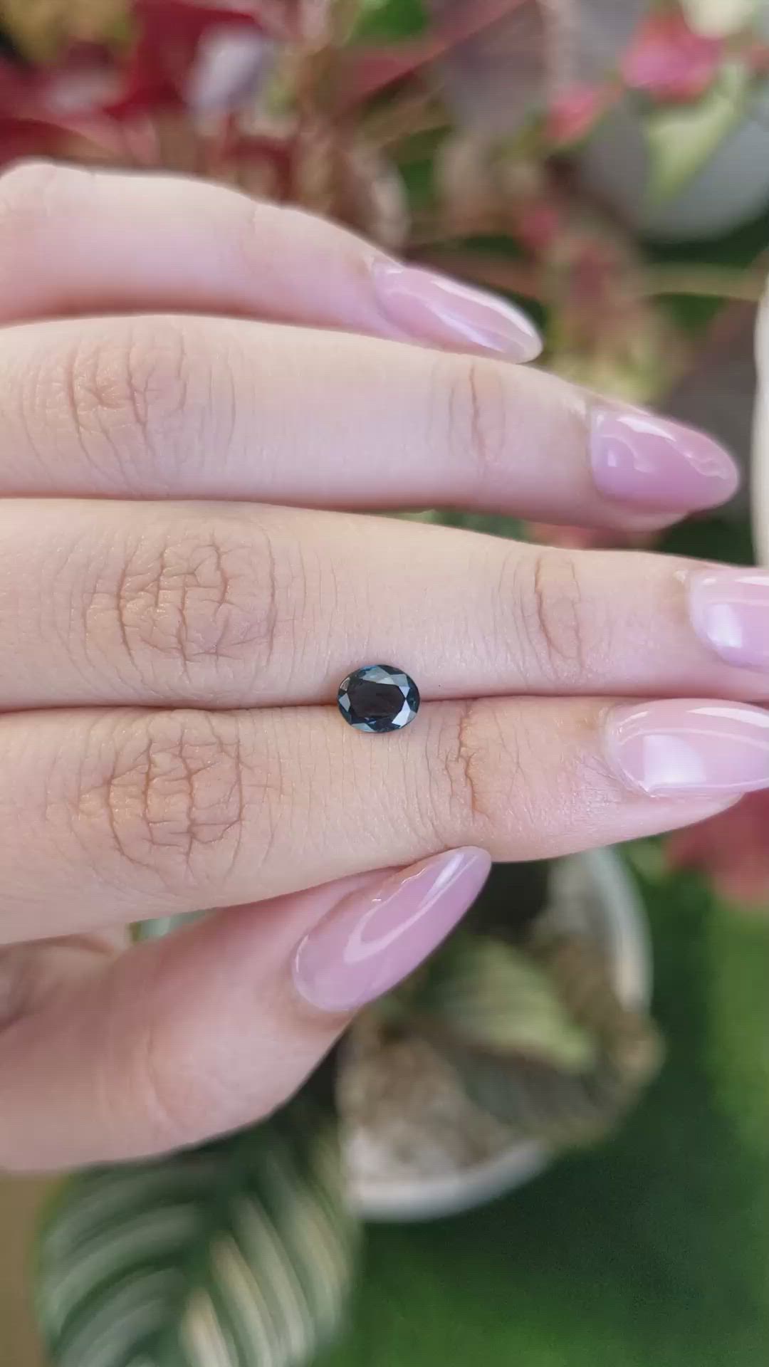 0.67 Ct. Greenish Blue Spinel from Ceylon (Sri Lanka) Size Video