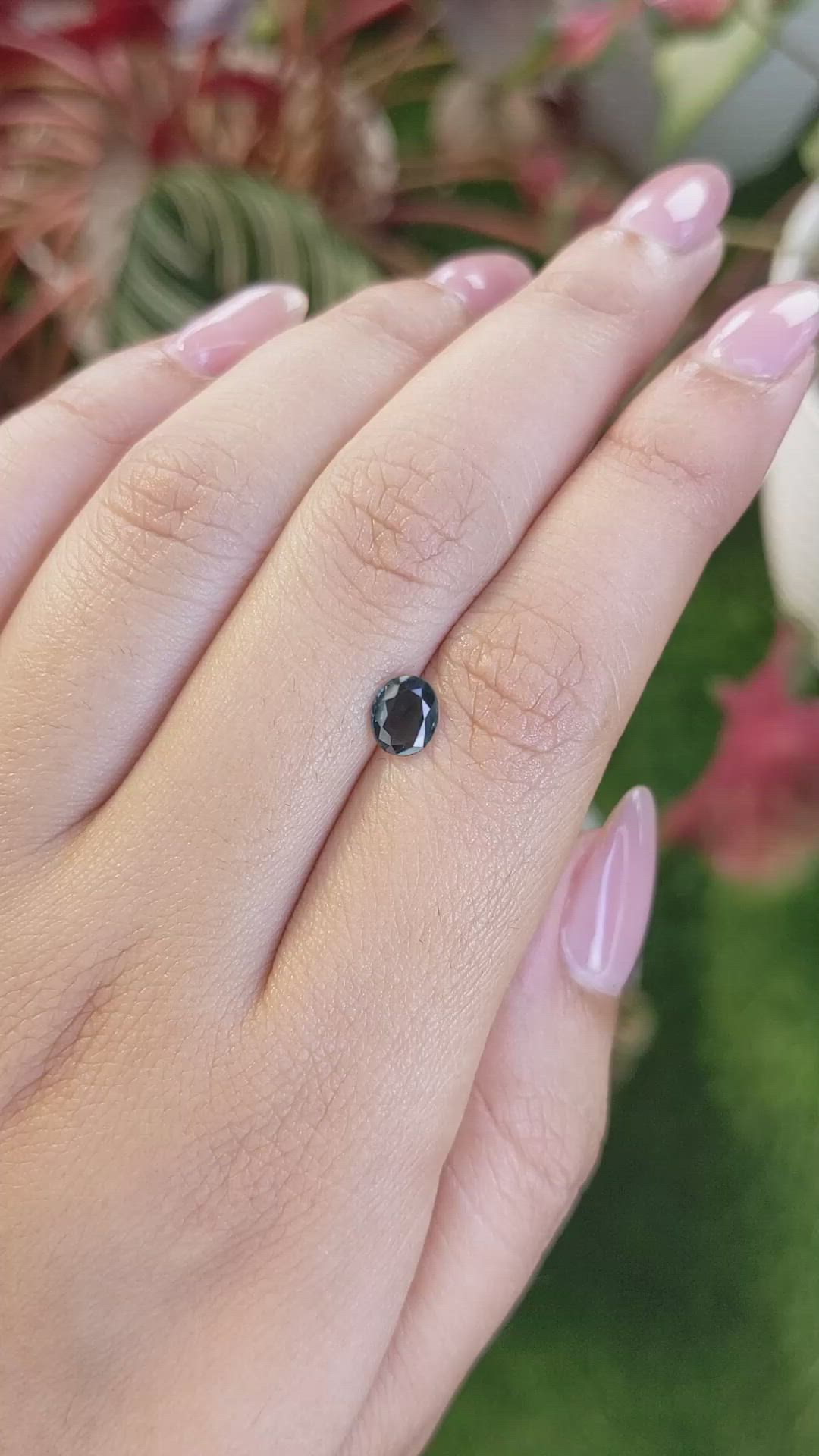 0.67 Ct. Greenish Blue Spinel from Ceylon (Sri Lanka) Size Video