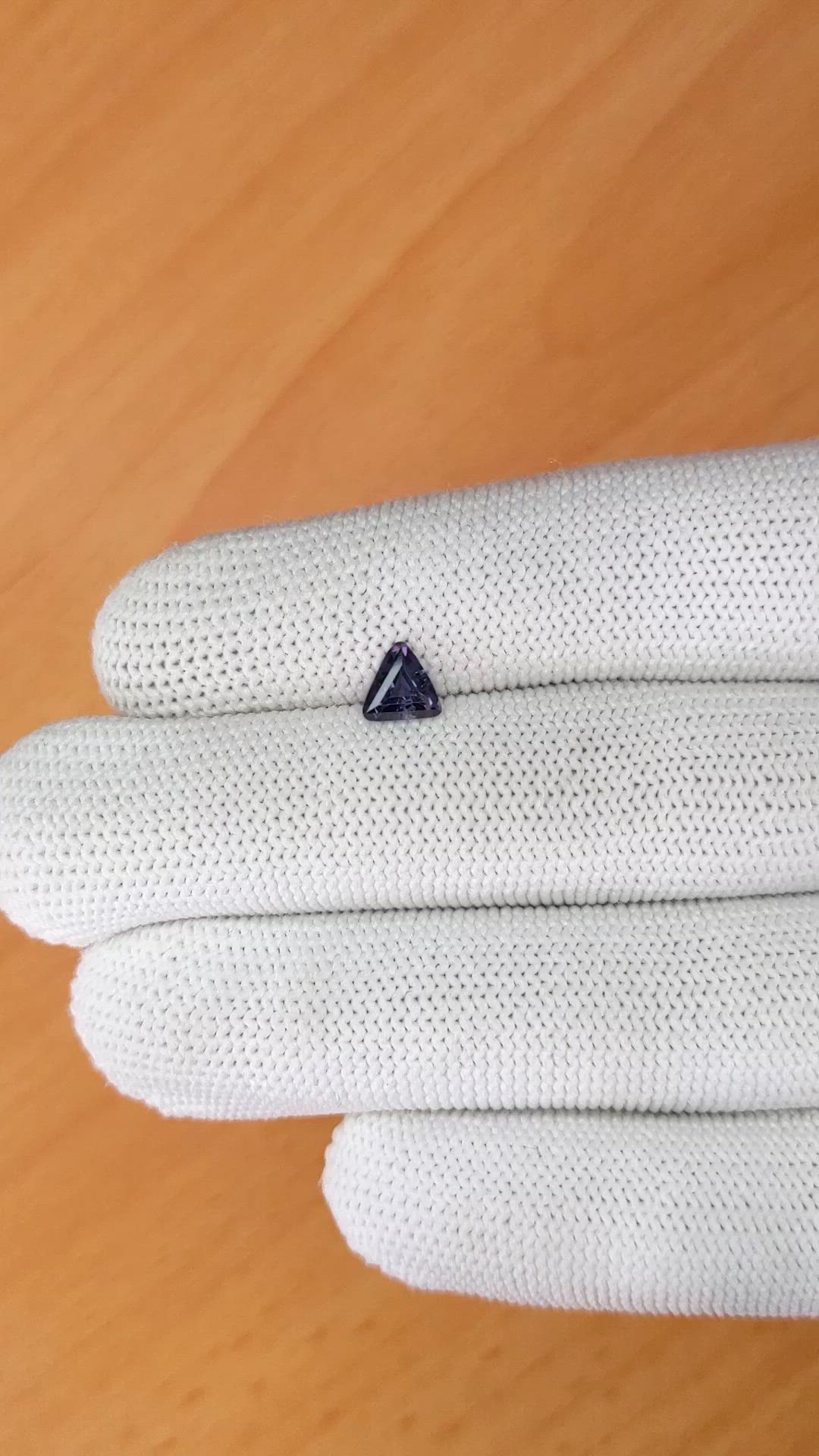 0.63 Ct. Pinkish Purple Spinel from Ceylon (Sri Lanka) Size Video