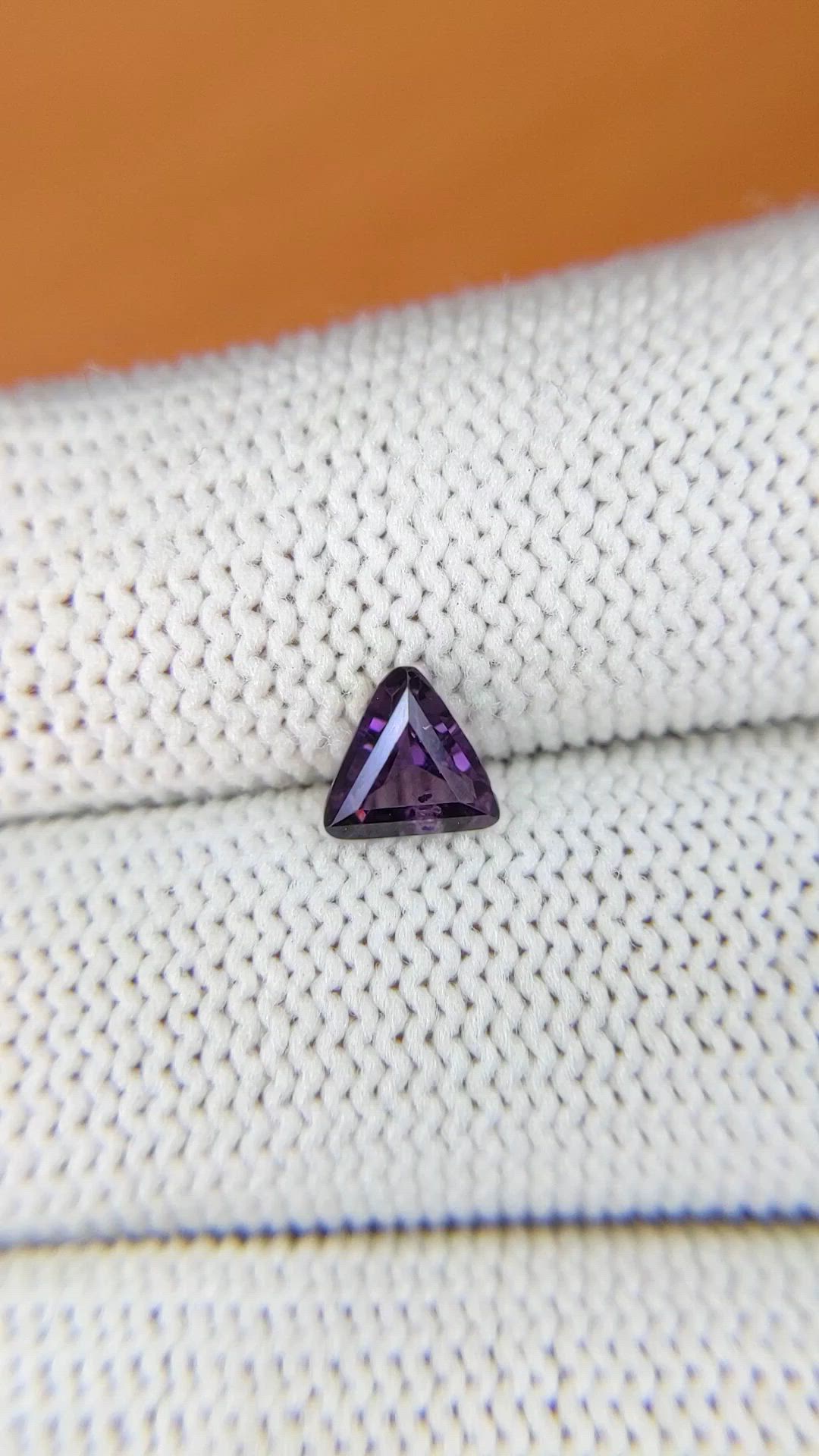0.63 Ct. Pinkish Purple Spinel from Ceylon (Sri Lanka) Size Video