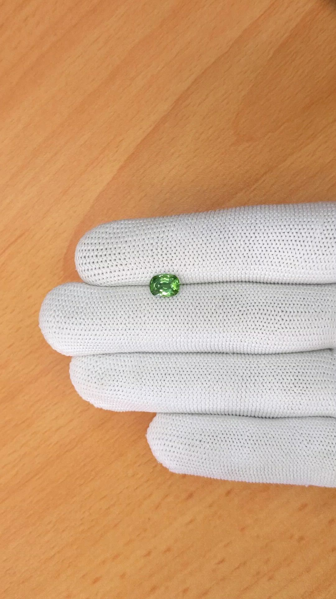1.17 Ct. Green Zircon from Ceylon (Sri Lanka) Size Video
