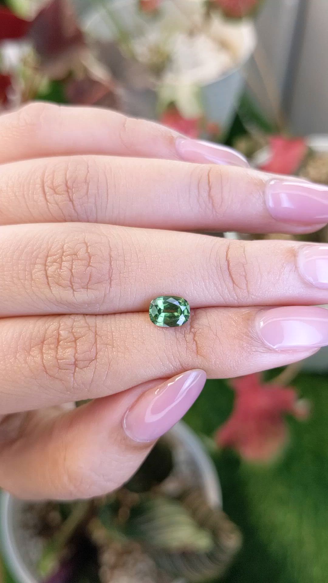 1.17 Ct. Green Zircon from Ceylon (Sri Lanka) Size Video