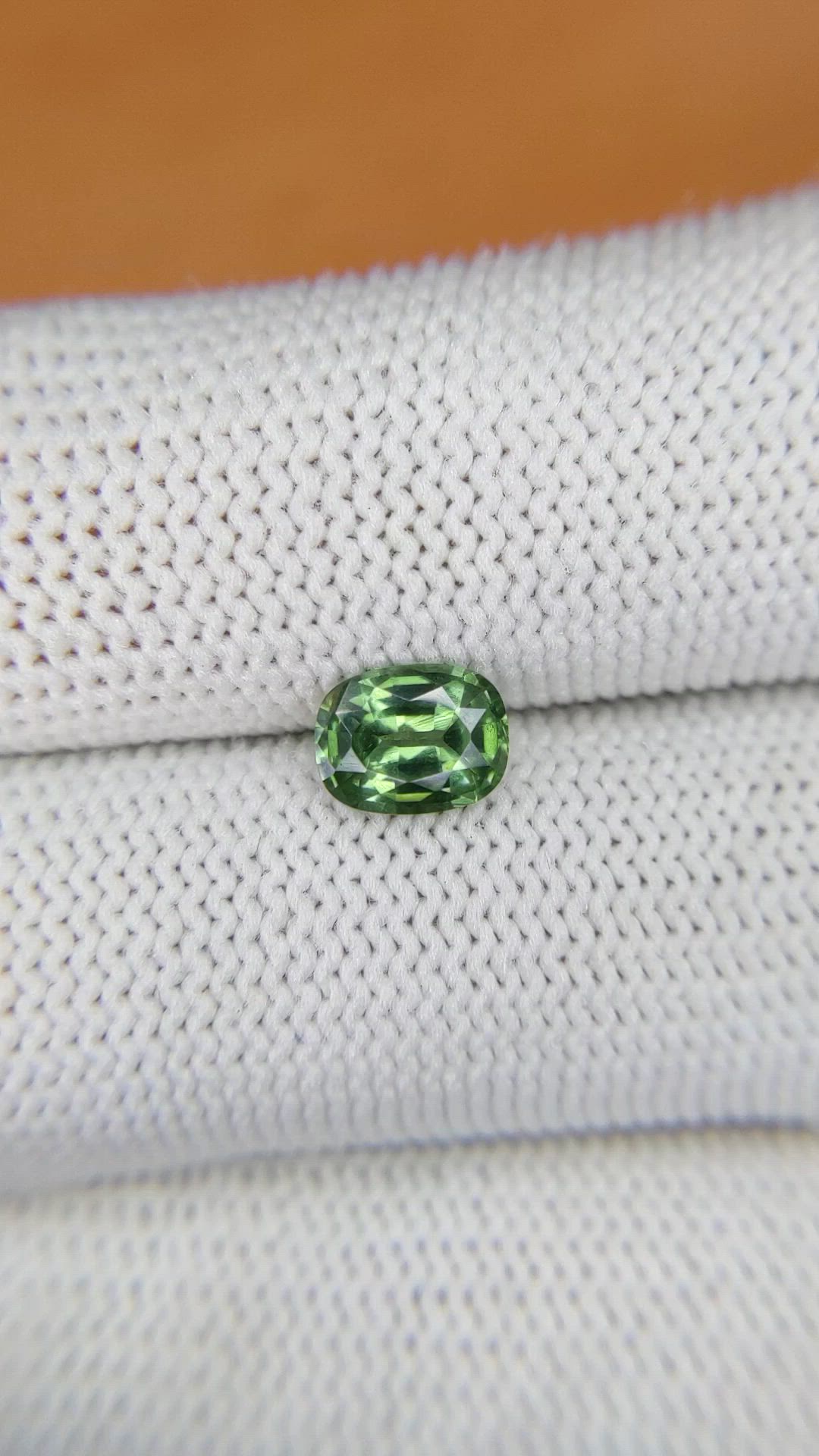 1.17 Ct. Green Zircon from Ceylon (Sri Lanka) Size Video