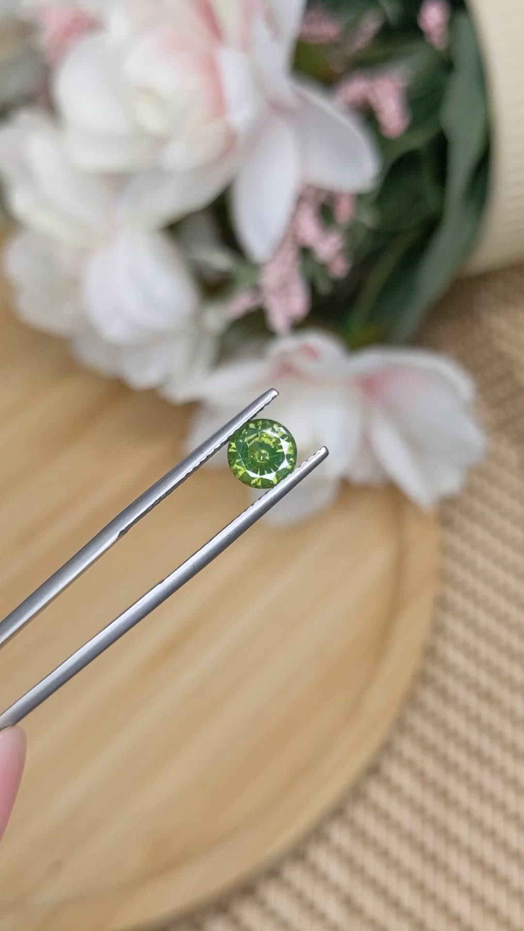 1.38 Ct. Green Zircon from Ceylon (Sri Lanka) Size Video