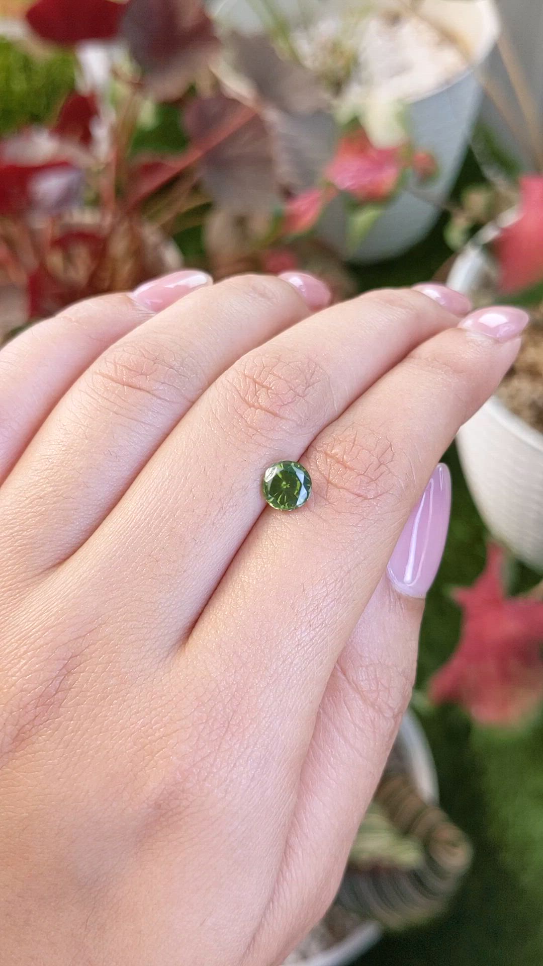 1.38 Ct. Green Zircon from Ceylon (Sri Lanka) Size Video