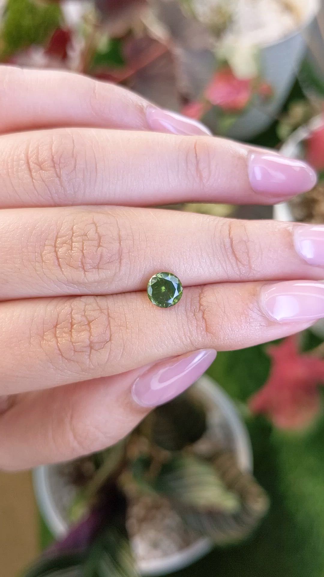 1.38 Ct. Green Zircon from Ceylon (Sri Lanka) Size Video