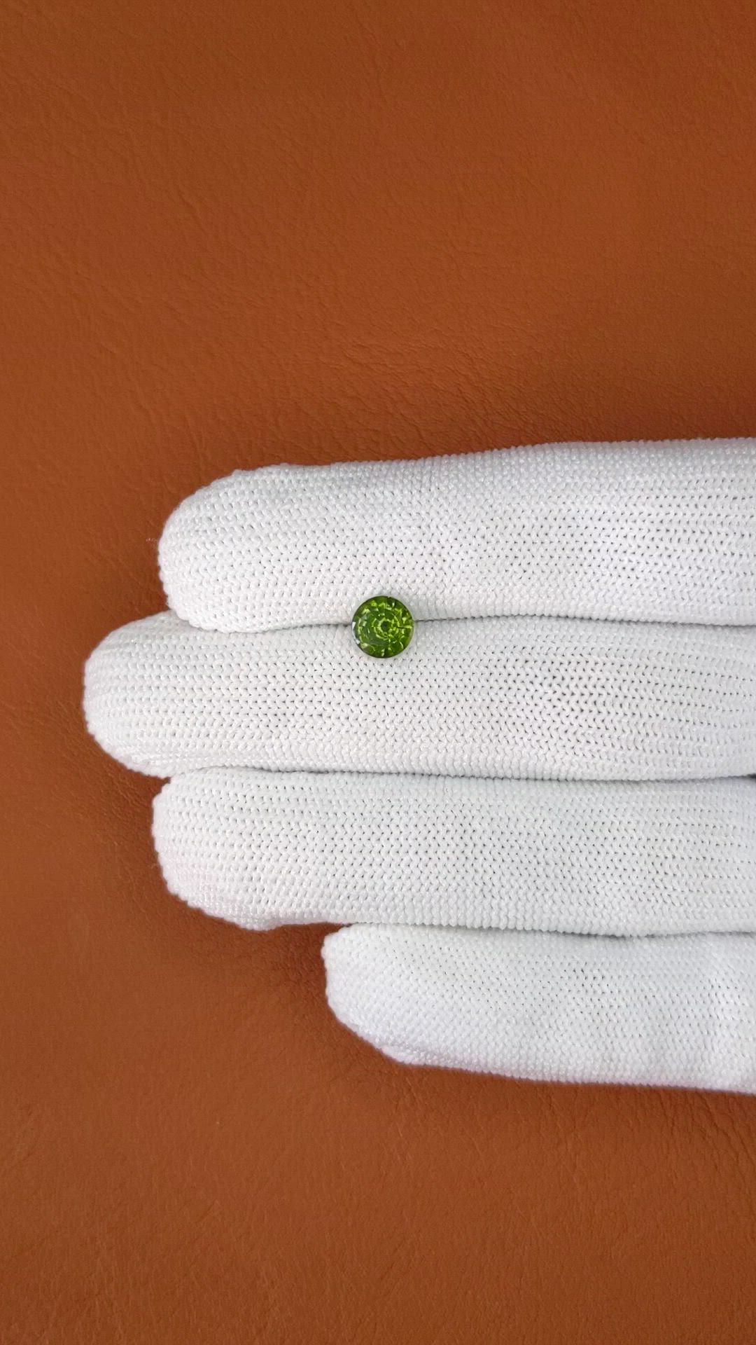 1.38 Ct. Green Zircon from Ceylon (Sri Lanka) Size Video