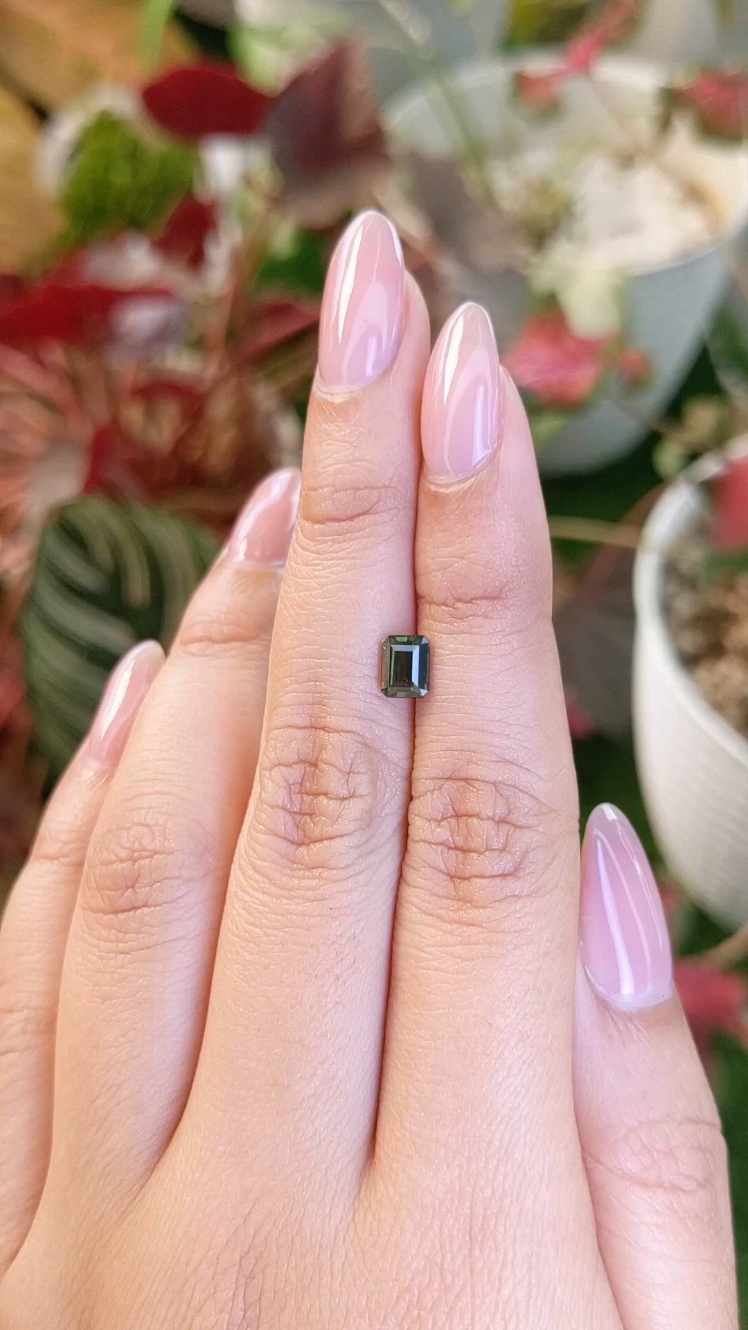 0.95 Ct. Green Zircon from Ceylon (Sri Lanka) Size Video