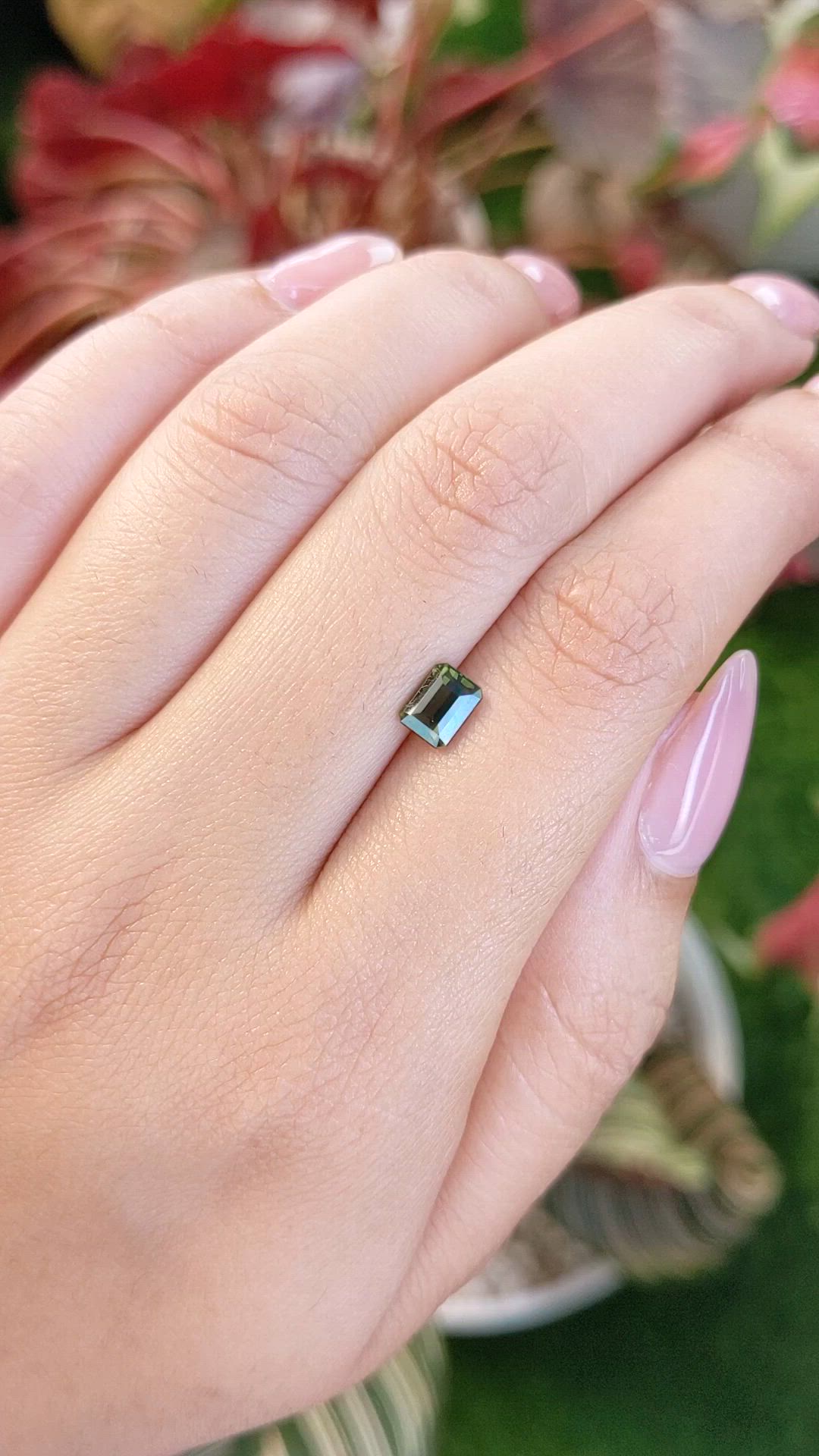 0.95 Ct. Green Zircon from Ceylon (Sri Lanka) Size Video