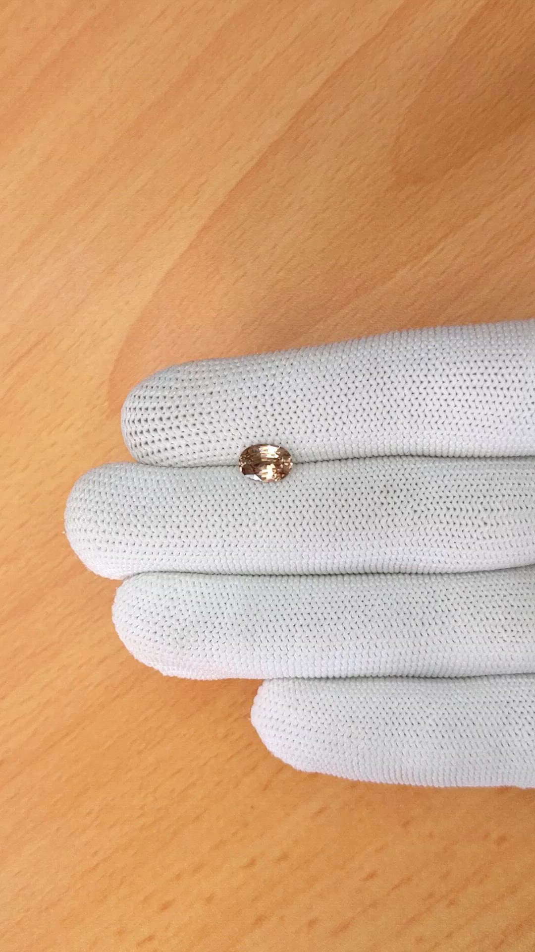 1.48 Ct. Brown Zircon from Ceylon (Sri Lanka) Size Video
