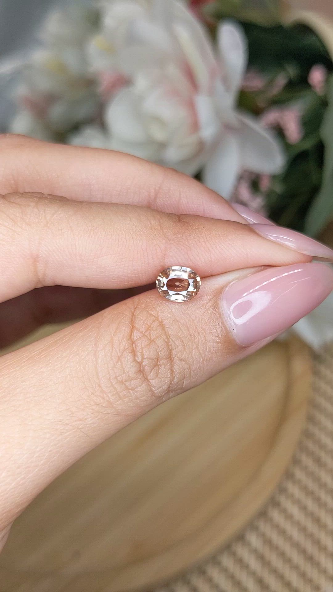 1.12 Ct. Orangish Brown Zircon from Ceylon (Sri Lanka) Size Video