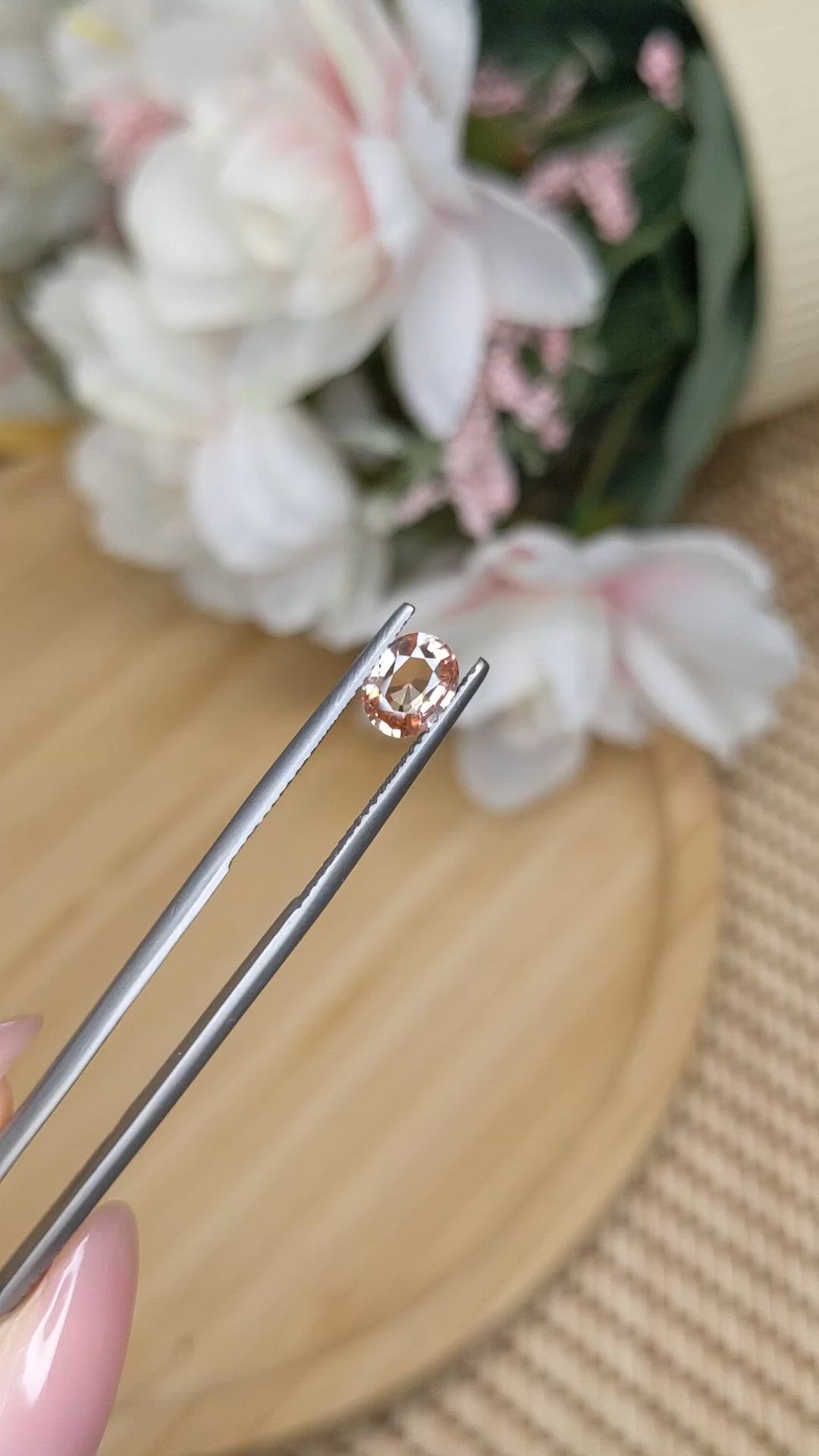 1.12 Ct. Orangish Brown Zircon from Ceylon (Sri Lanka) Size Video
