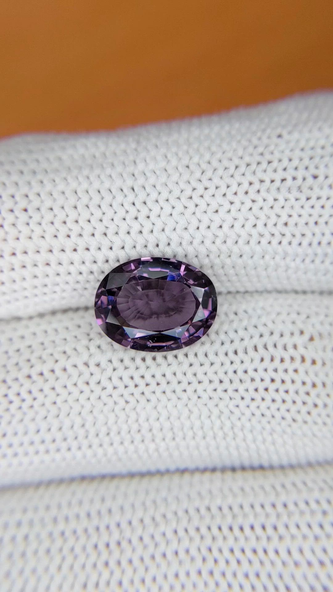 3.55 Ct. Pinkish Purple Spinel from Ceylon (Sri Lanka) Size Video