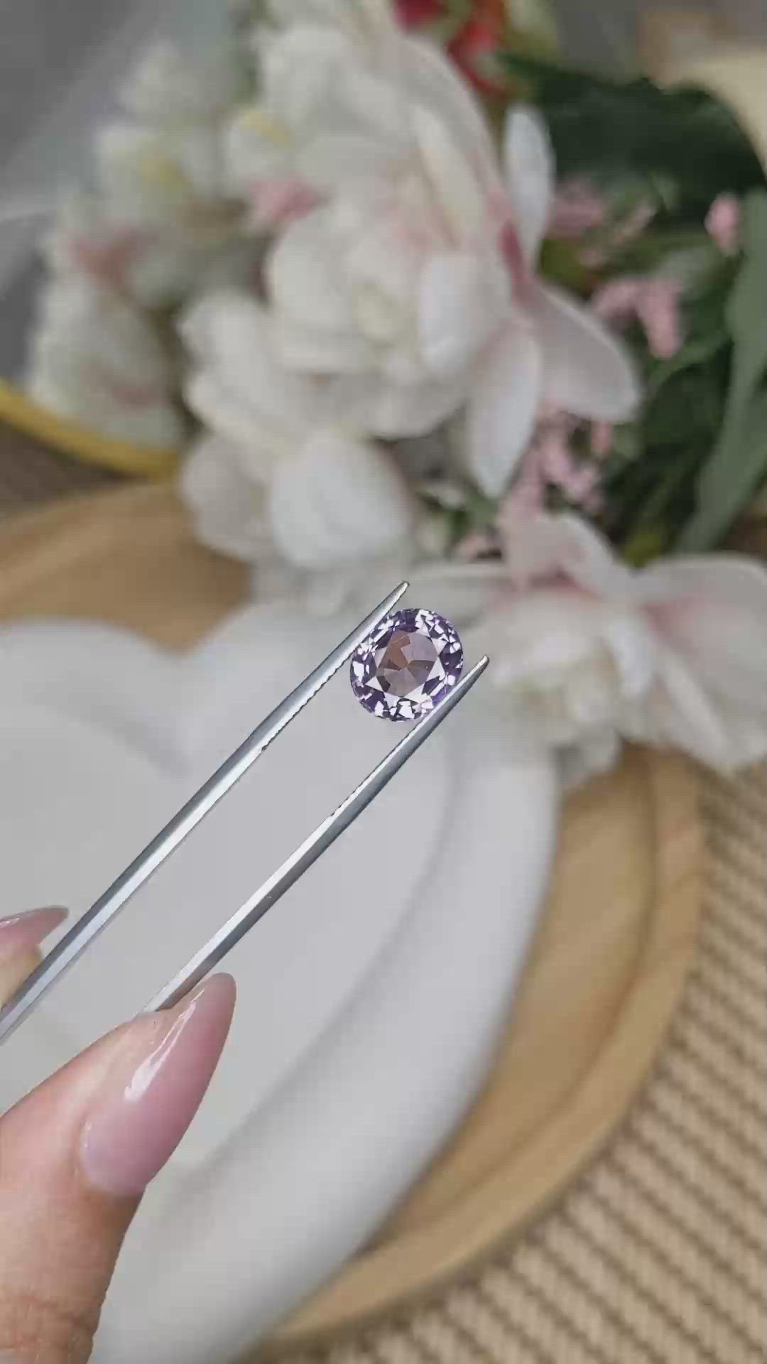 3.58 Ct. Purple Spinel from Ceylon (Sri Lanka) Size Video
