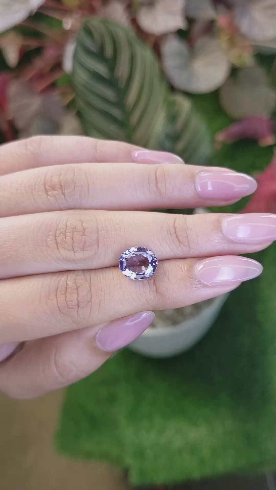 3.58 Ct. Purple Spinel from Ceylon (Sri Lanka) Size Video