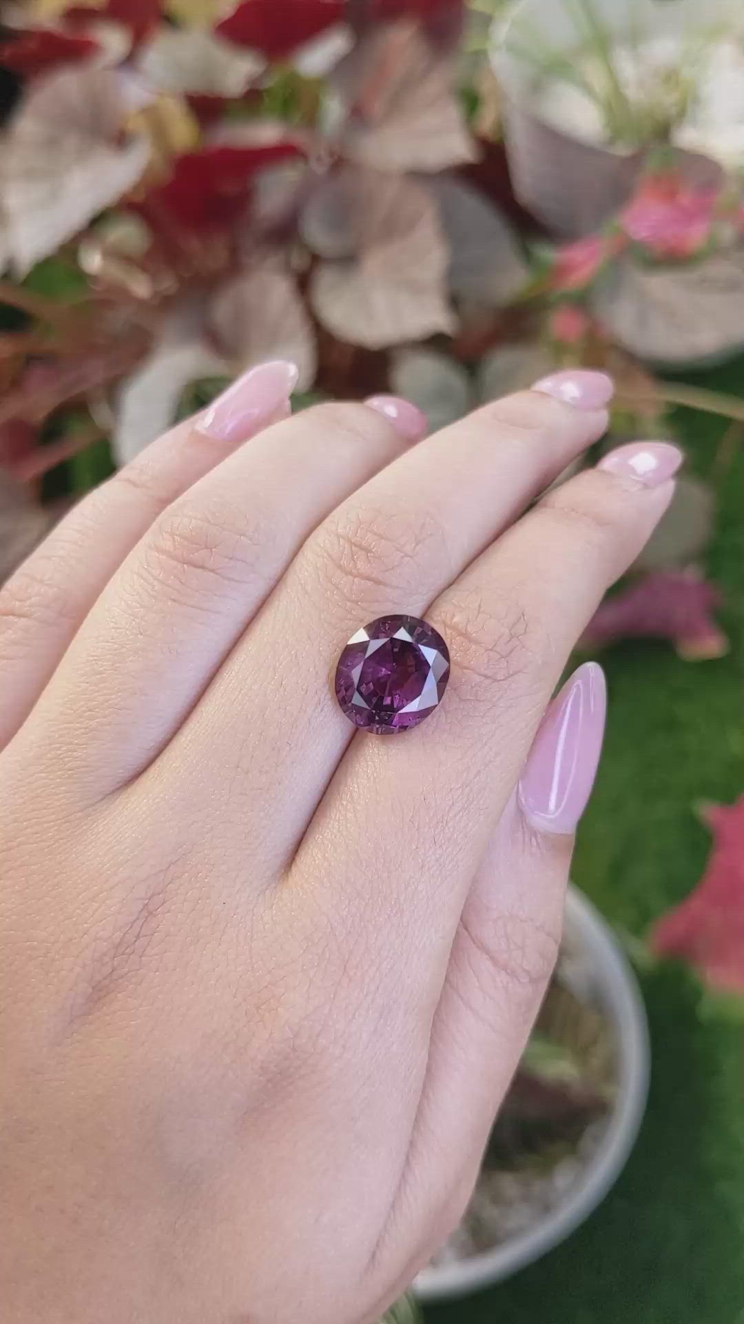 7.20 Ct. Purplish Pink Spinel from Ceylon (Sri Lanka) Size Video