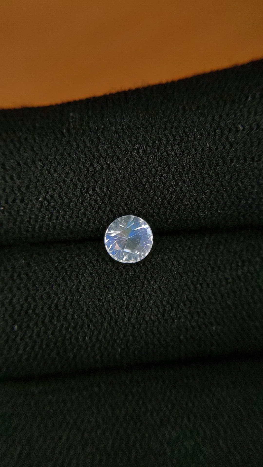 0.71 Ct. Rainbow Moonstone from Ceylon (Sri Lanka) Size Video