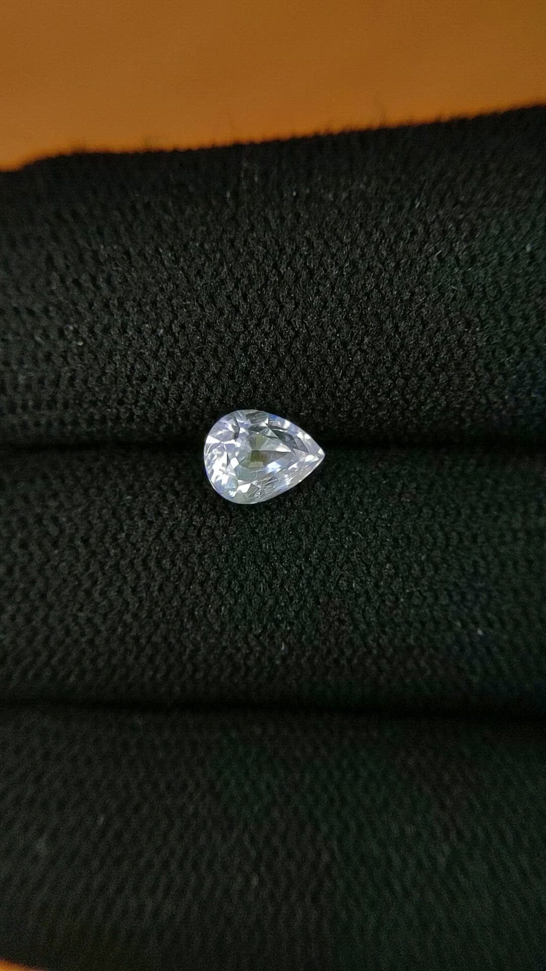 0.85 Ct. Blue Flash Moonstone from Ceylon (Sri Lanka) Size Video