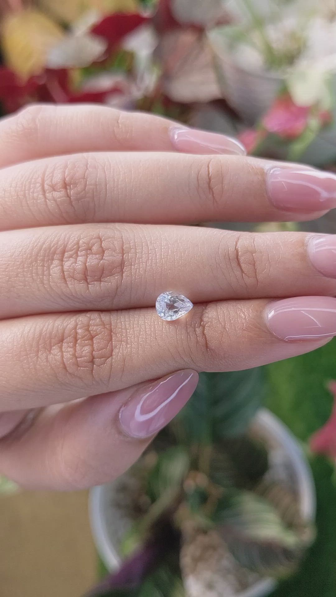 0.85 Ct. Blue Flash Moonstone from Ceylon (Sri Lanka) Size Video
