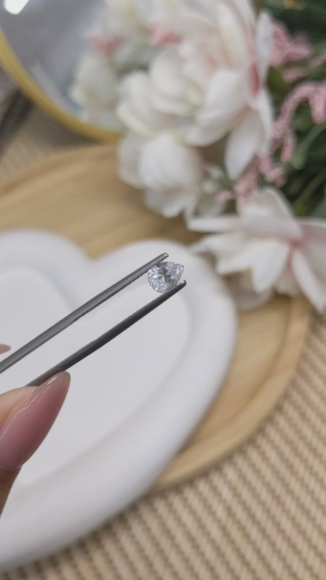 0.85 Ct. Blue Flash Moonstone from Ceylon (Sri Lanka) Size Video