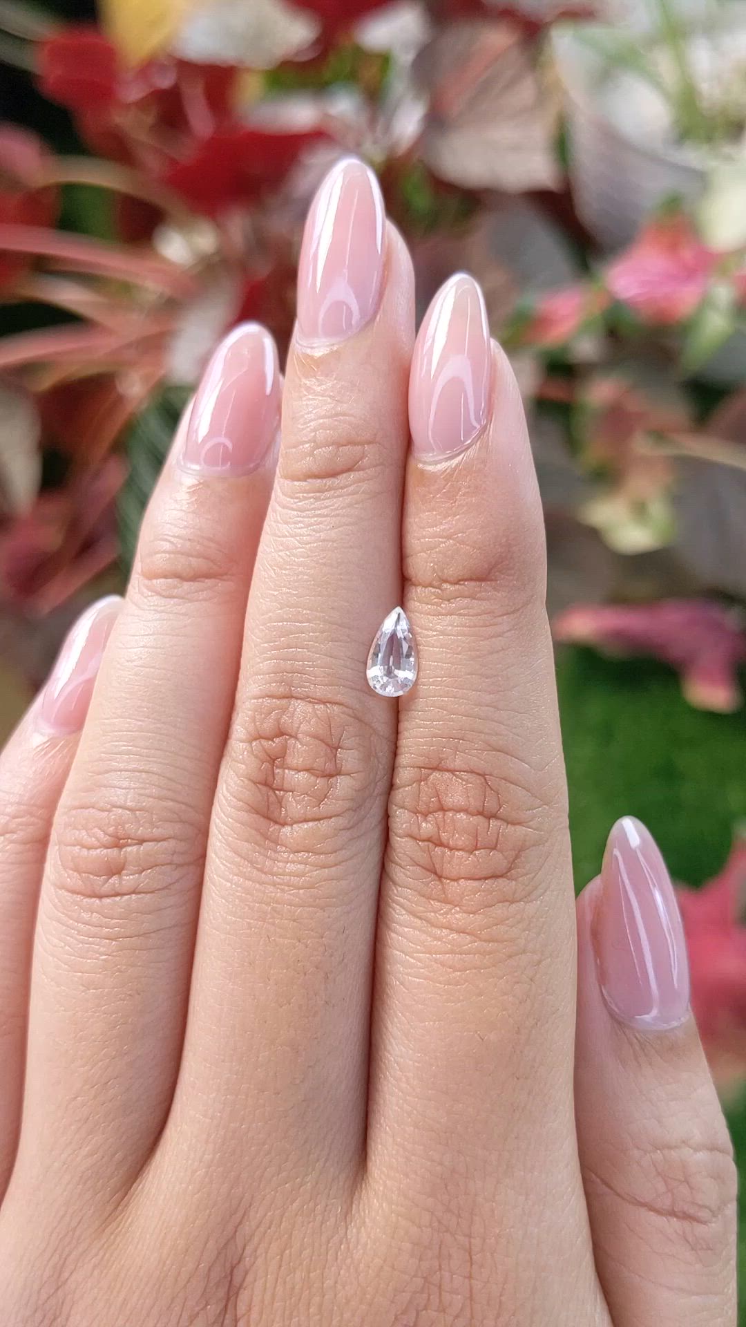 0.52 Ct. Rainbow Moonstone from Ceylon (Sri Lanka) Size Video
