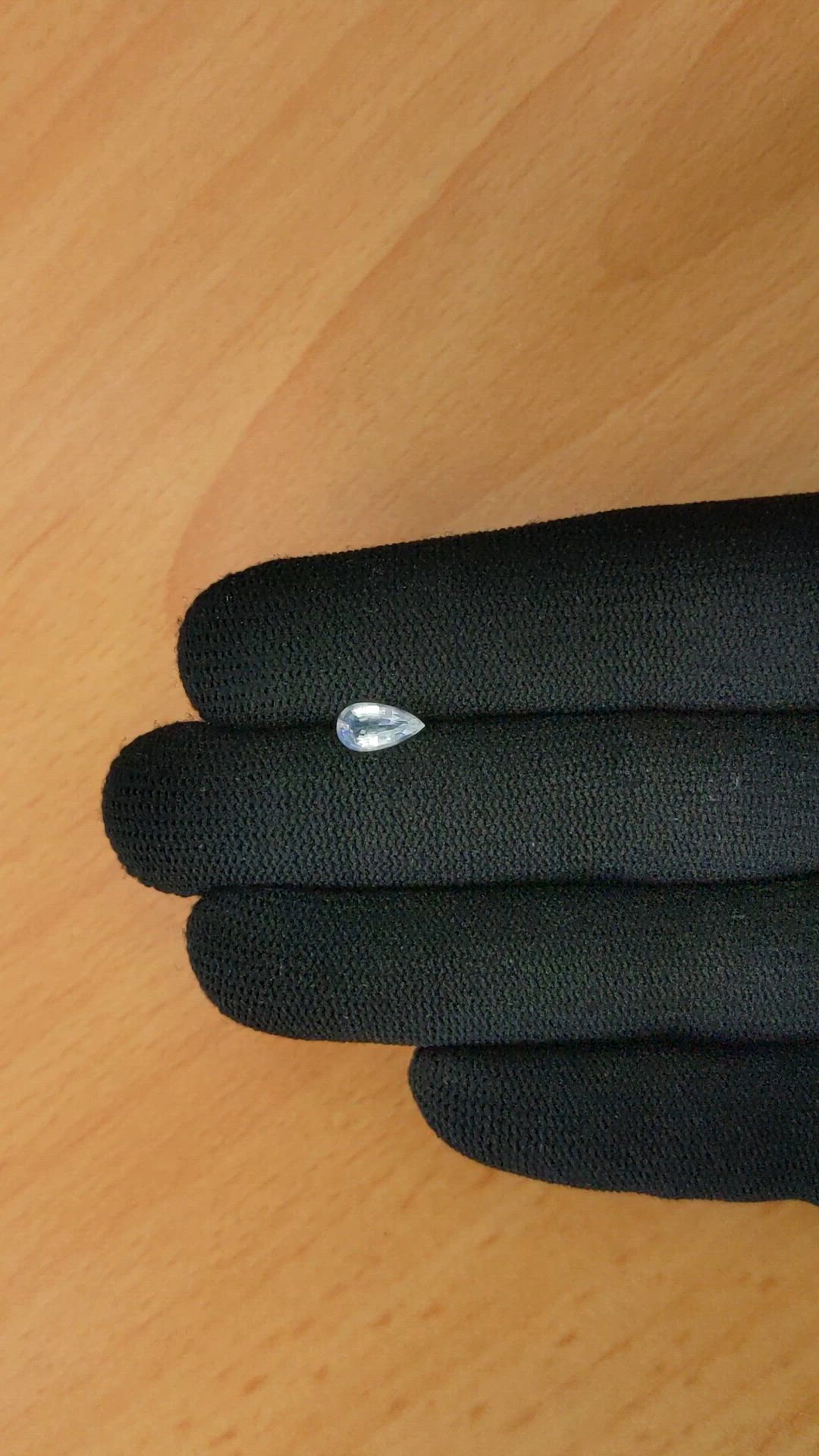 0.52 Ct. Rainbow Moonstone from Ceylon (Sri Lanka) Size Video