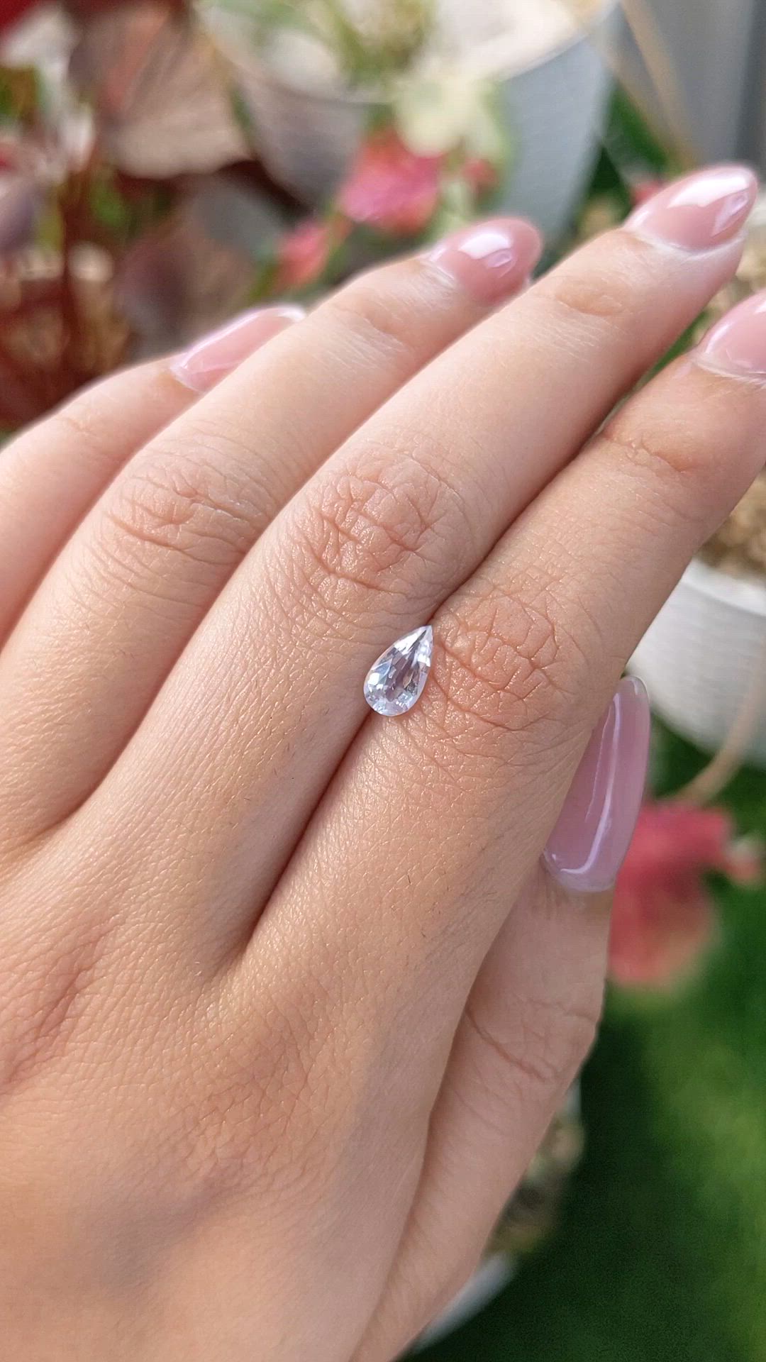 0.52 Ct. Rainbow Moonstone from Ceylon (Sri Lanka) Size Video