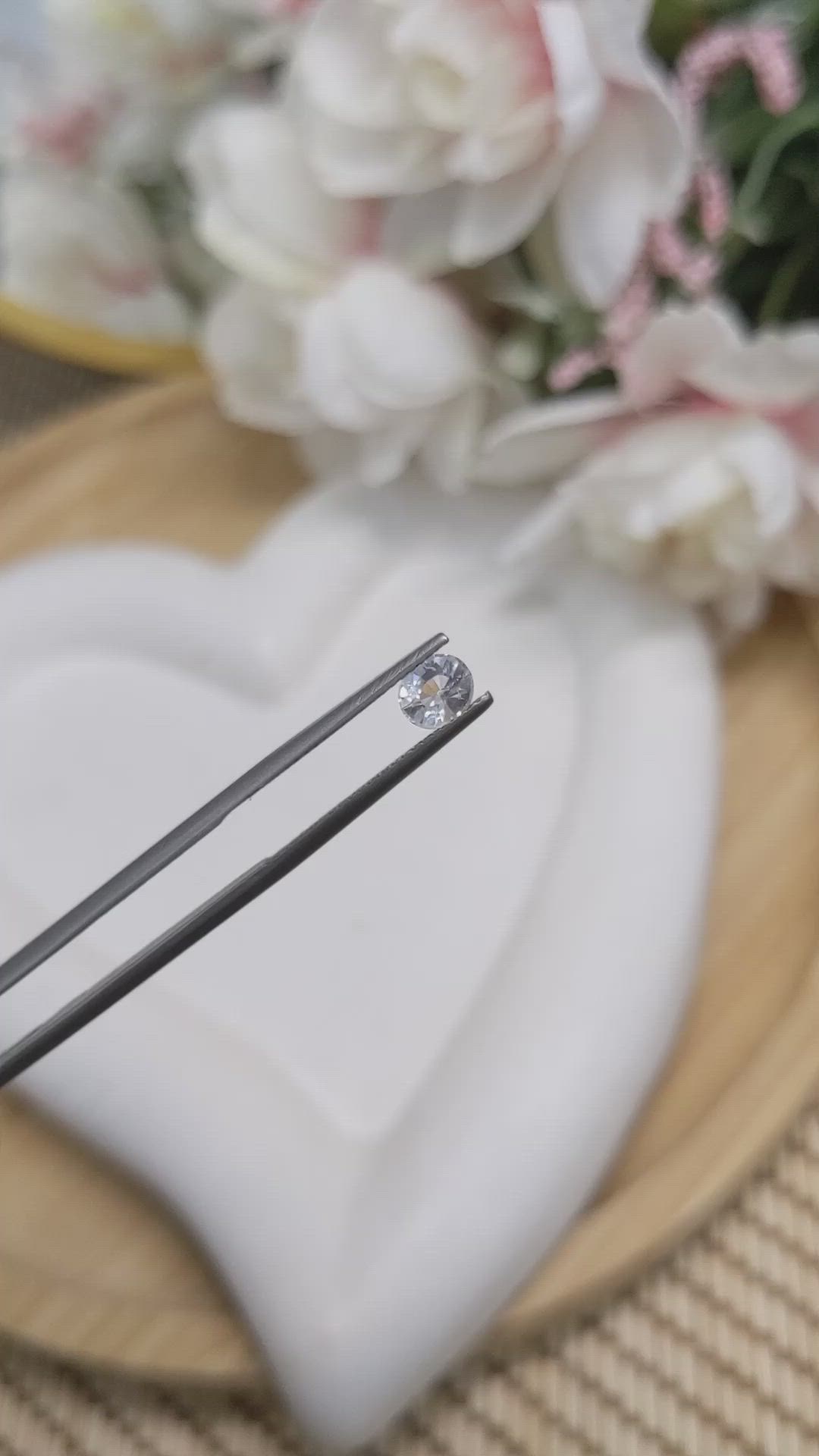 0.54 Ct. Rainbow Moonstone from Ceylon (Sri Lanka) Size Video