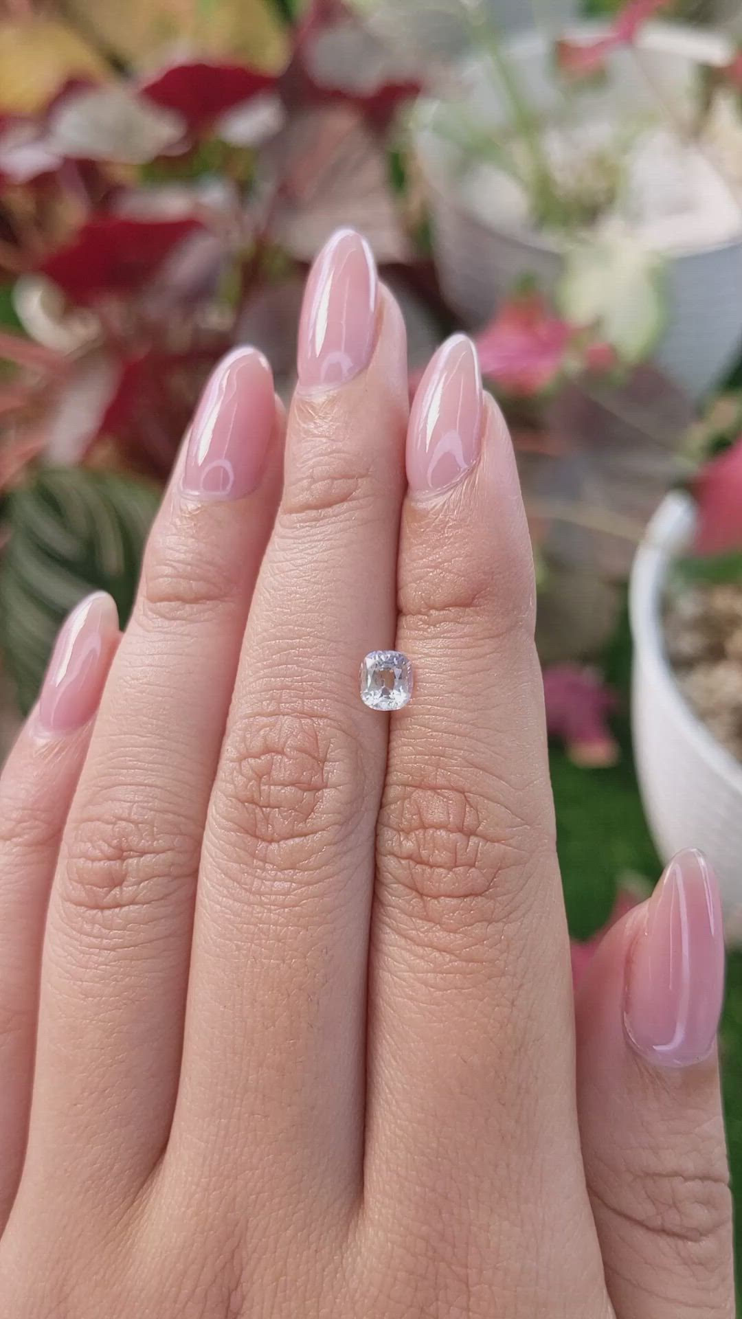 0.59 Ct. Rainbow Moonstone from Ceylon (Sri Lanka) Size Video