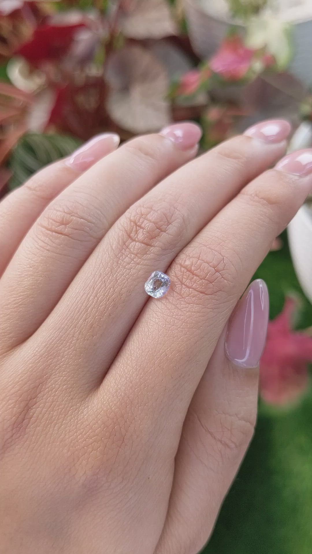 0.59 Ct. Rainbow Moonstone from Ceylon (Sri Lanka) Size Video