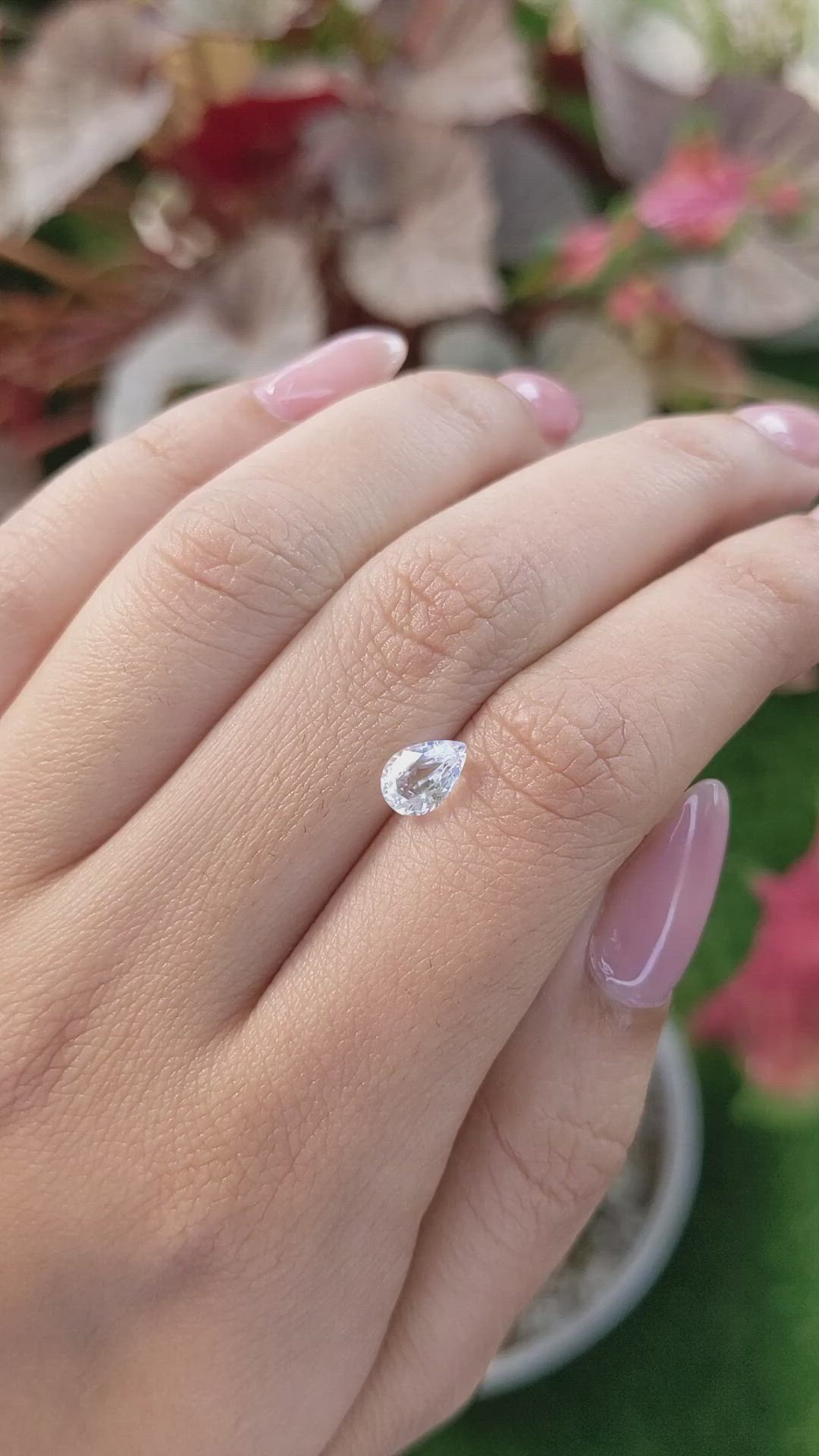 0.75 Ct. Rainbow Moonstone from Ceylon (Sri Lanka) Size Video