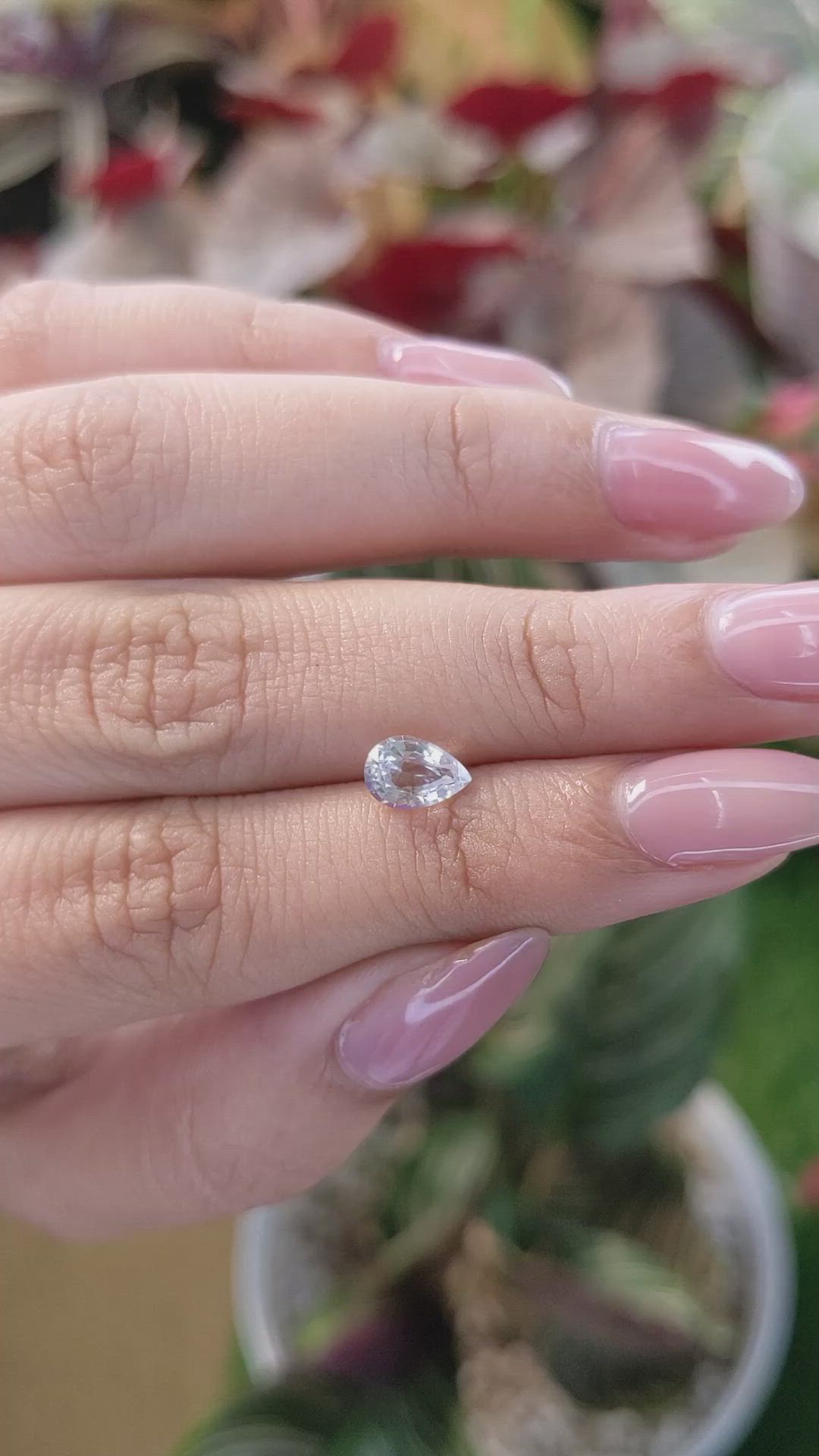 0.75 Ct. Rainbow Moonstone from Ceylon (Sri Lanka) Size Video