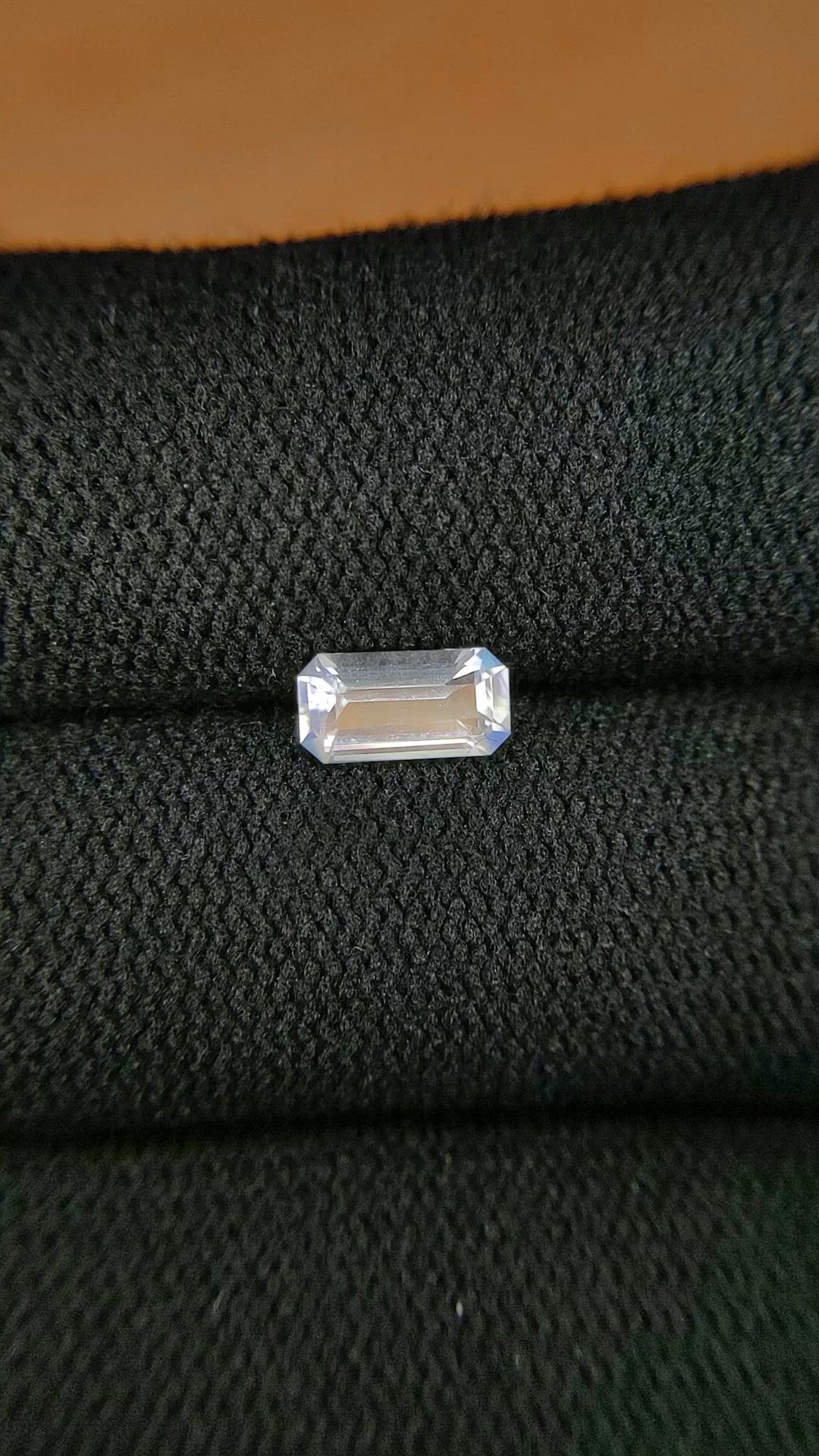 0.62 Ct. Rainbow Moonstone from Ceylon (Sri Lanka) Size Video