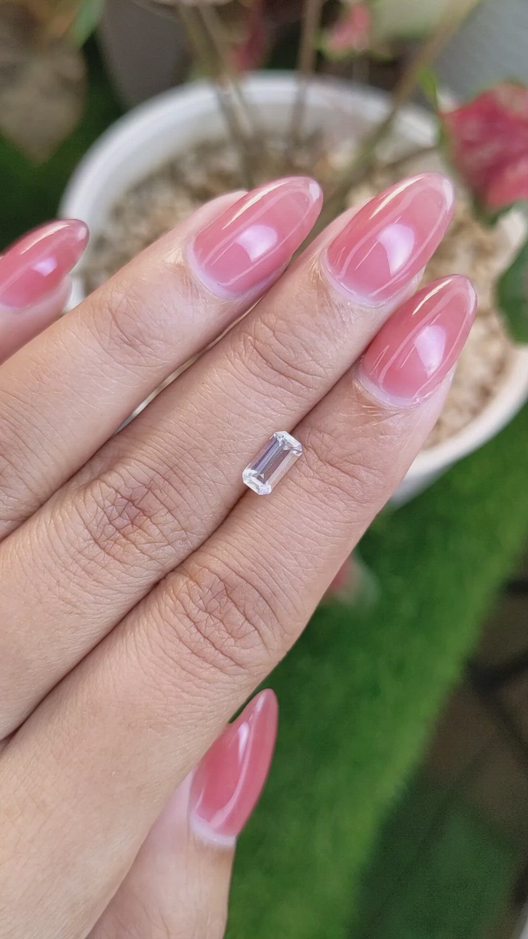 0.62 Ct. Rainbow Moonstone from Ceylon (Sri Lanka) Size Video