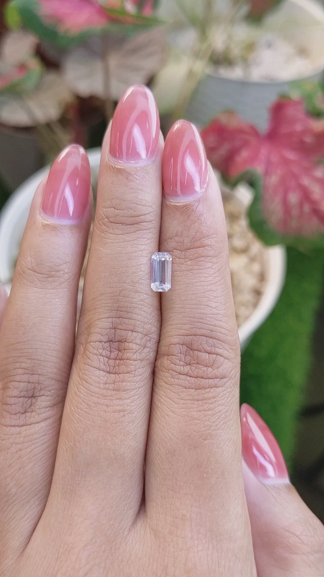 0.62 Ct. Rainbow Moonstone from Ceylon (Sri Lanka) Size Video