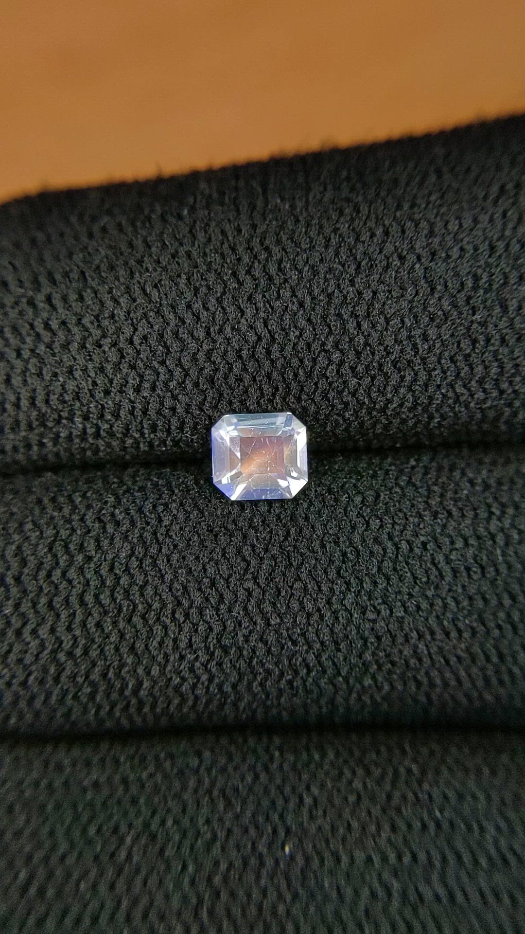 0.51 Ct. Rainbow Moonstone from Ceylon (Sri Lanka) Size Video
