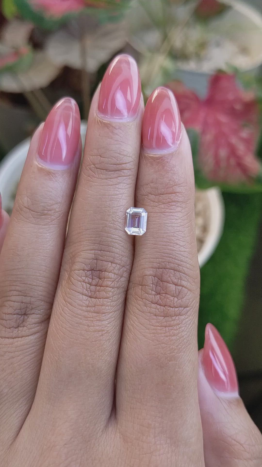 0.61 Ct. Rainbow Moonstone from Ceylon (Sri Lanka) Size Video