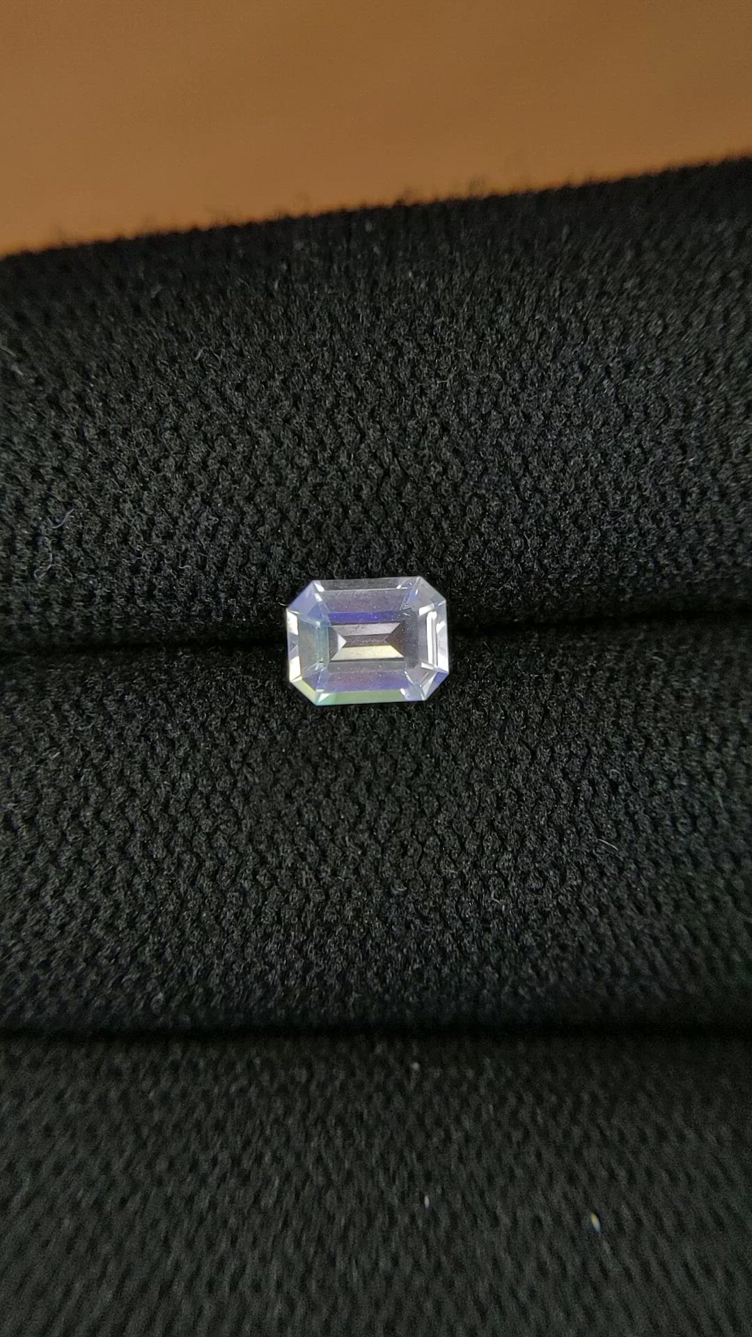 0.61 Ct. Rainbow Moonstone from Ceylon (Sri Lanka) Size Video
