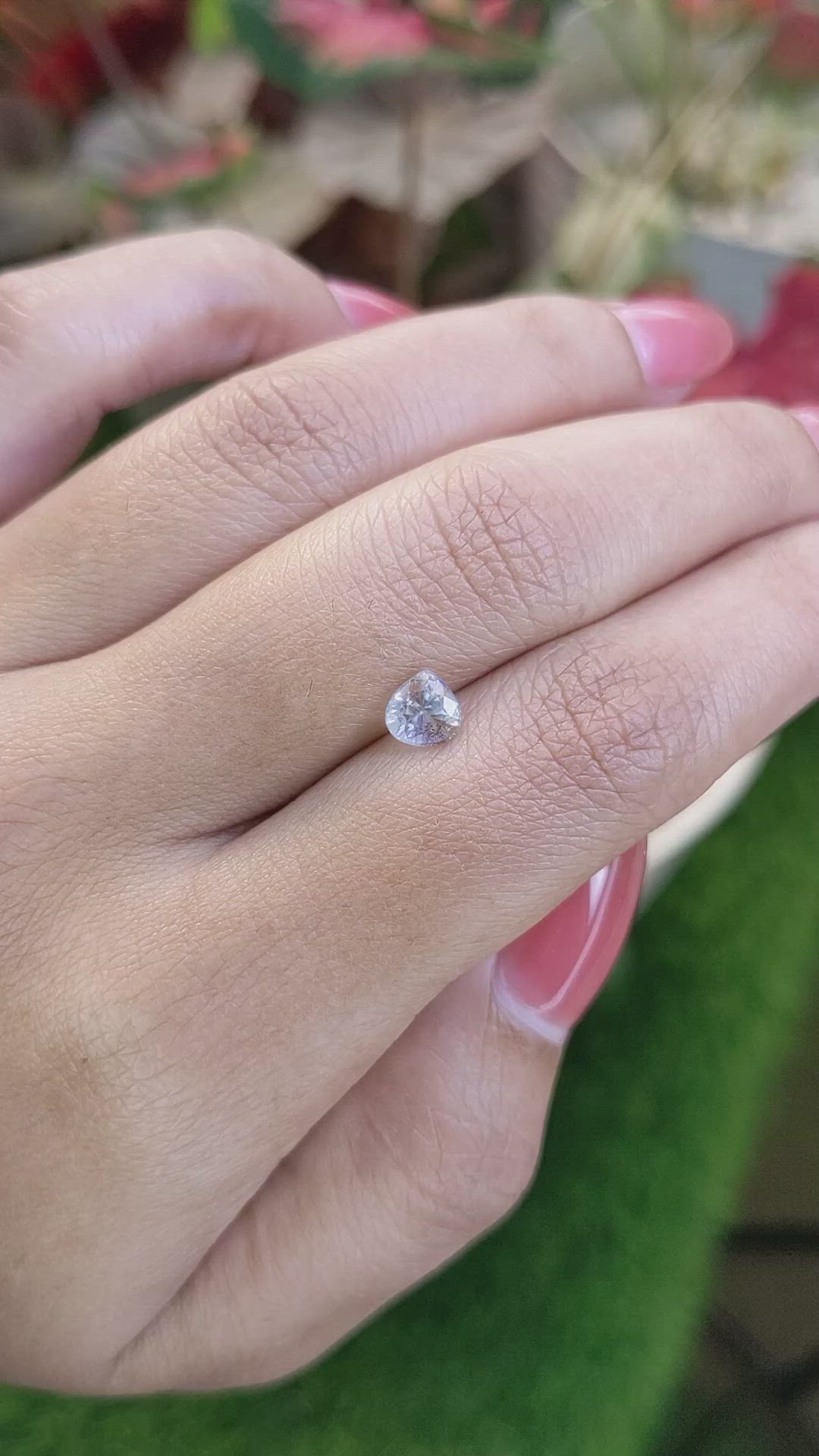 0.65 Ct. Rainbow Moonstone from Ceylon (Sri Lanka) Size Video