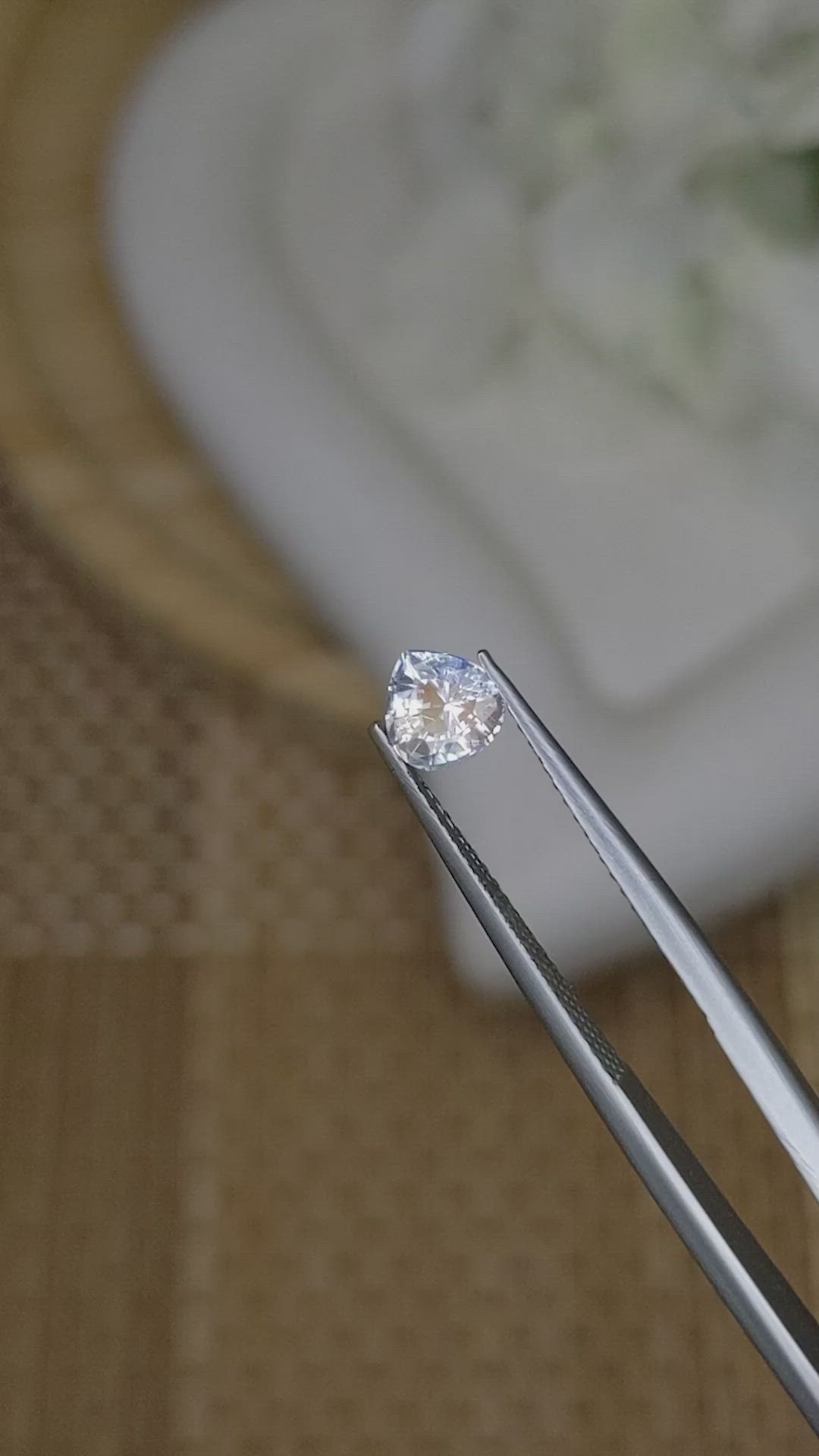 0.65 Ct. Rainbow Moonstone from Ceylon (Sri Lanka) Size Video
