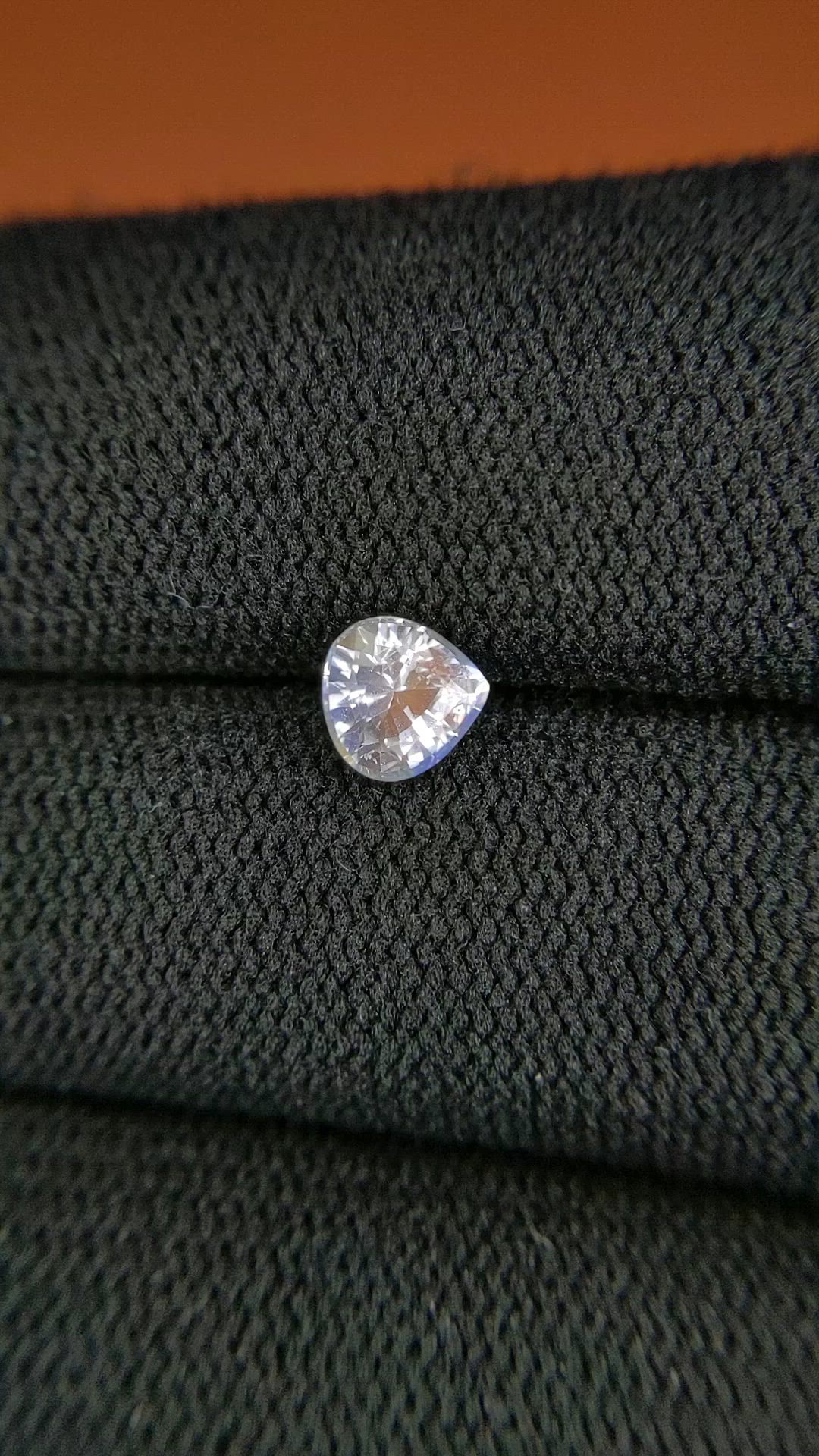 0.65 Ct. Rainbow Moonstone from Ceylon (Sri Lanka) Size Video