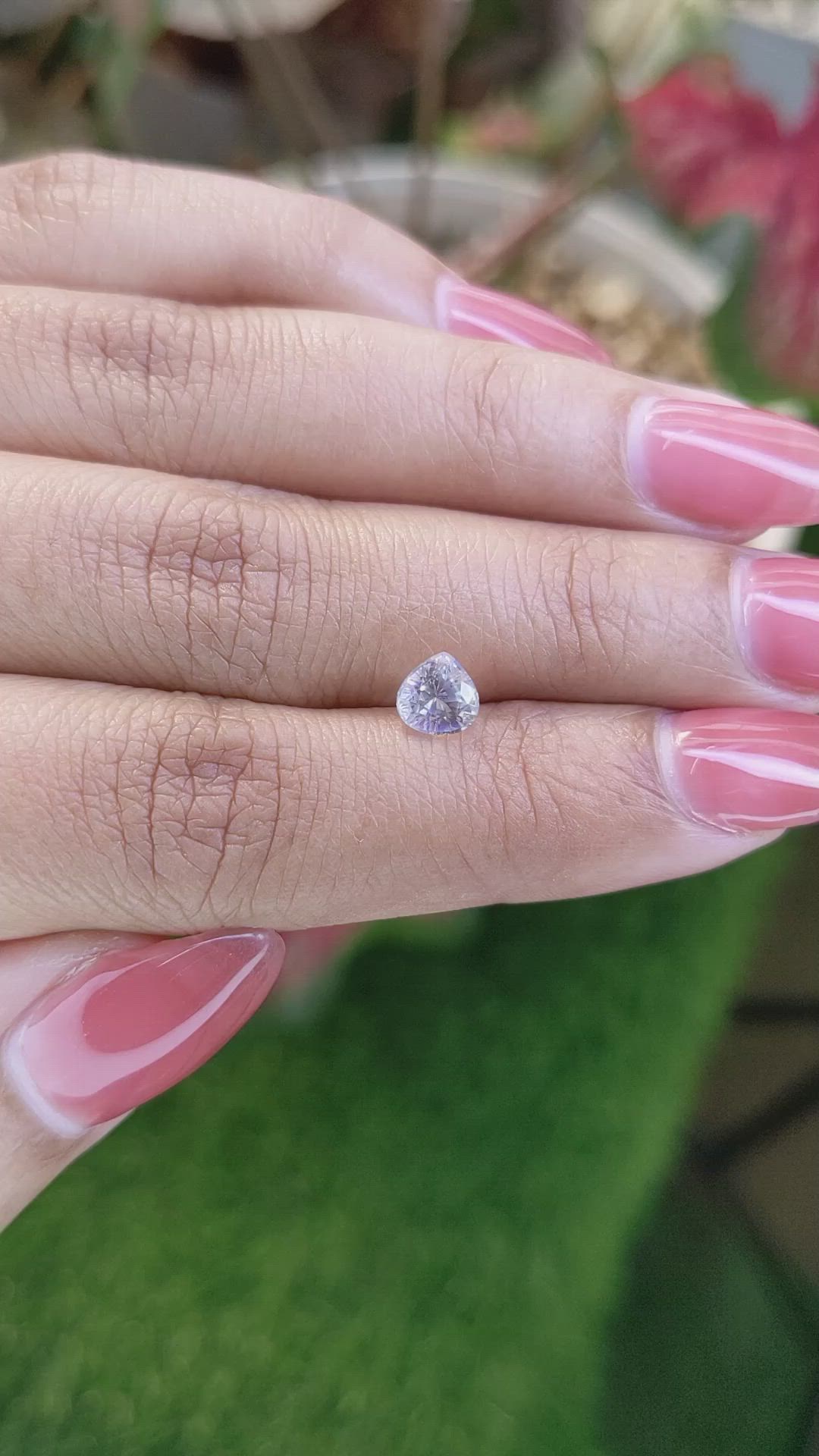 0.65 Ct. Rainbow Moonstone from Ceylon (Sri Lanka) Size Video