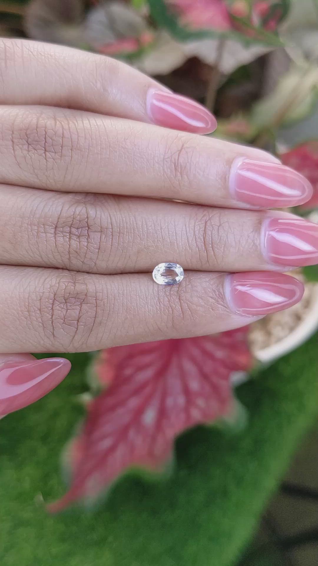 0.43 Ct. Rainbow Moonstone from Ceylon (Sri Lanka) Size Video