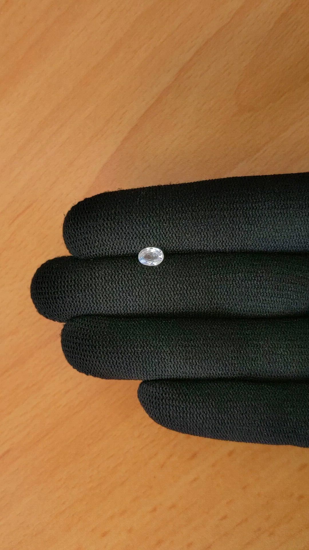 0.43 Ct. Rainbow Moonstone from Ceylon (Sri Lanka) Size Video