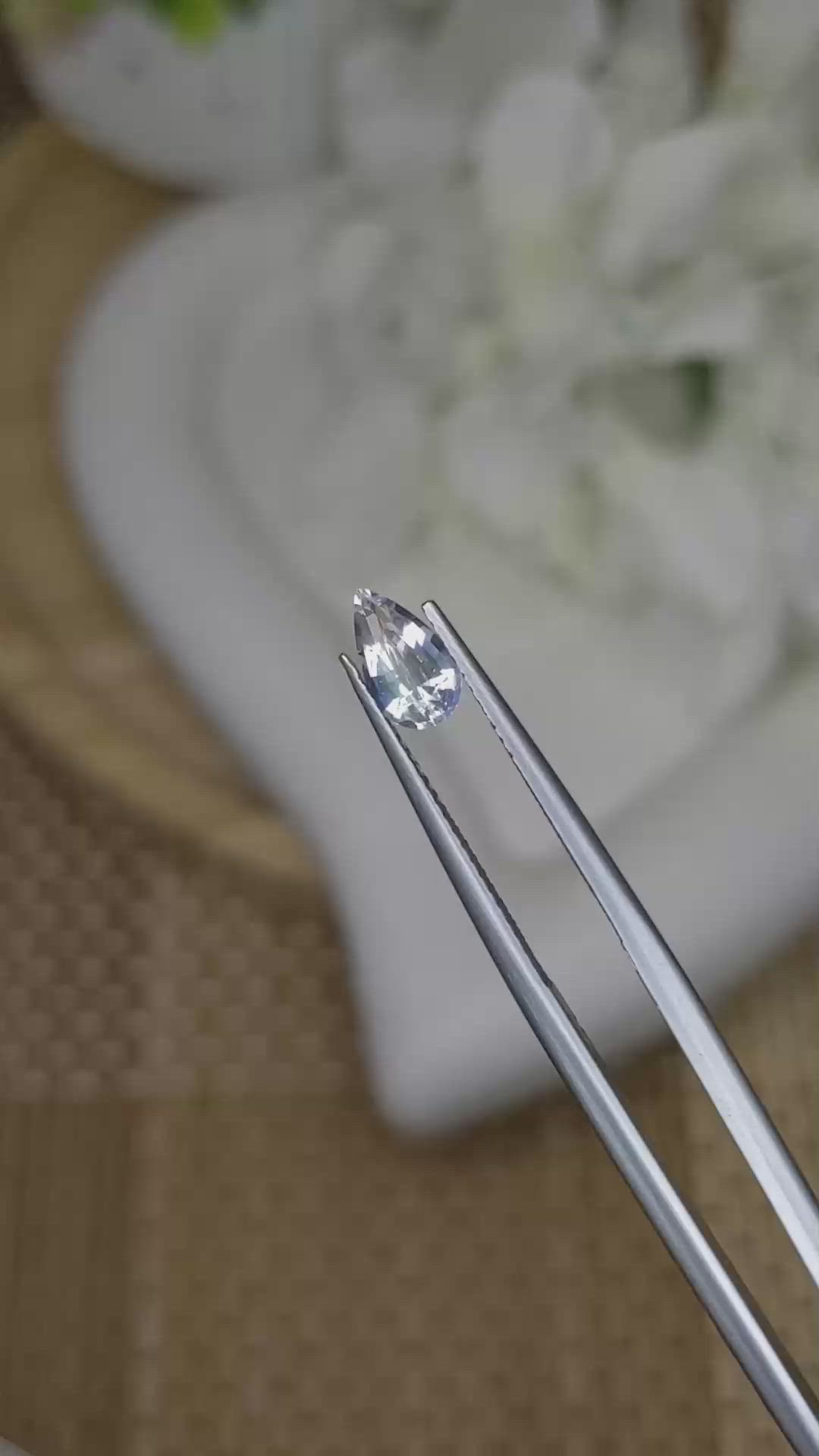 0.67 Ct. Rainbow Moonstone from Ceylon (Sri Lanka) Size Video