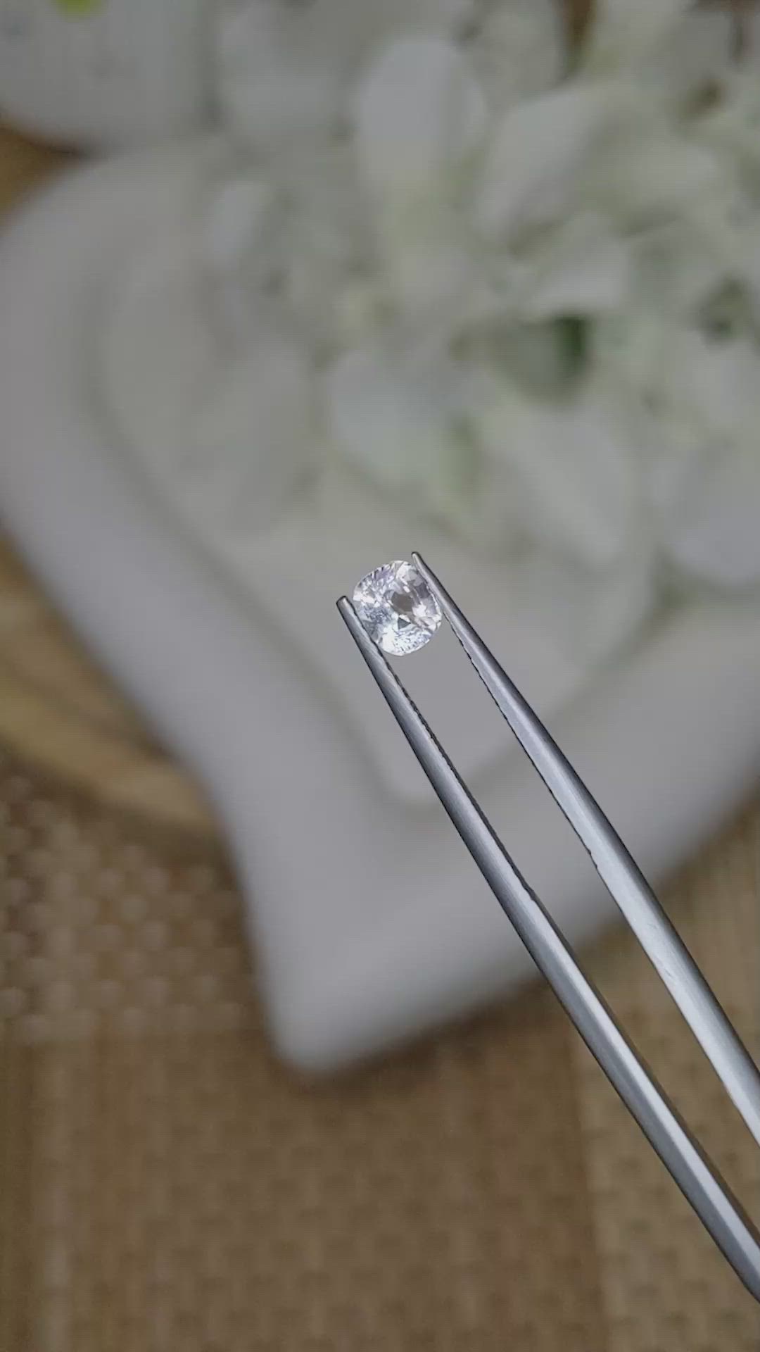0.50 Ct. Rainbow Moonstone from Ceylon (Sri Lanka) Size Video