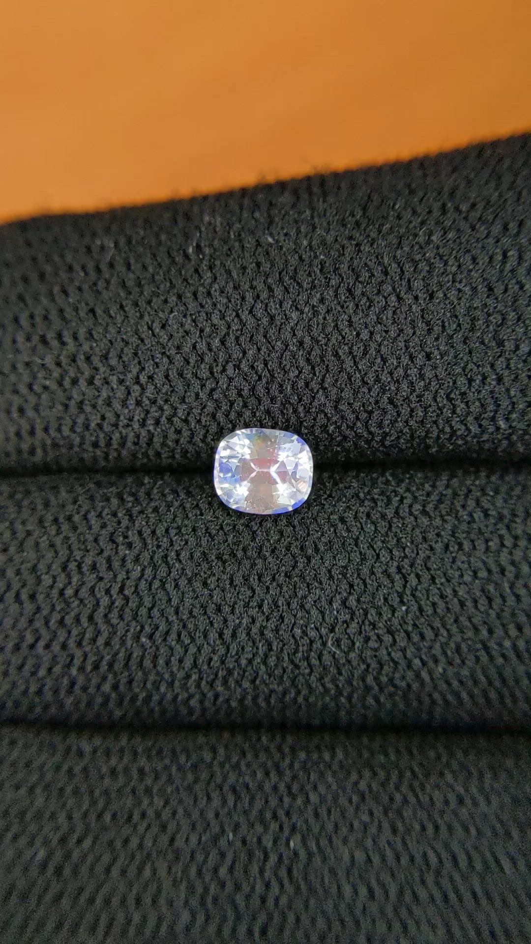 0.59 Ct. Rainbow Moonstone from Ceylon (Sri Lanka) Size Video
