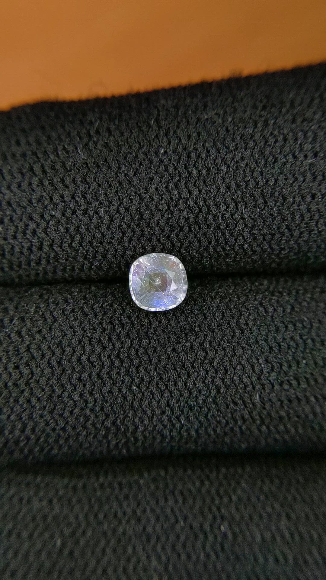 0.49 Ct. Rainbow Moonstone from Ceylon (Sri Lanka) Size Video