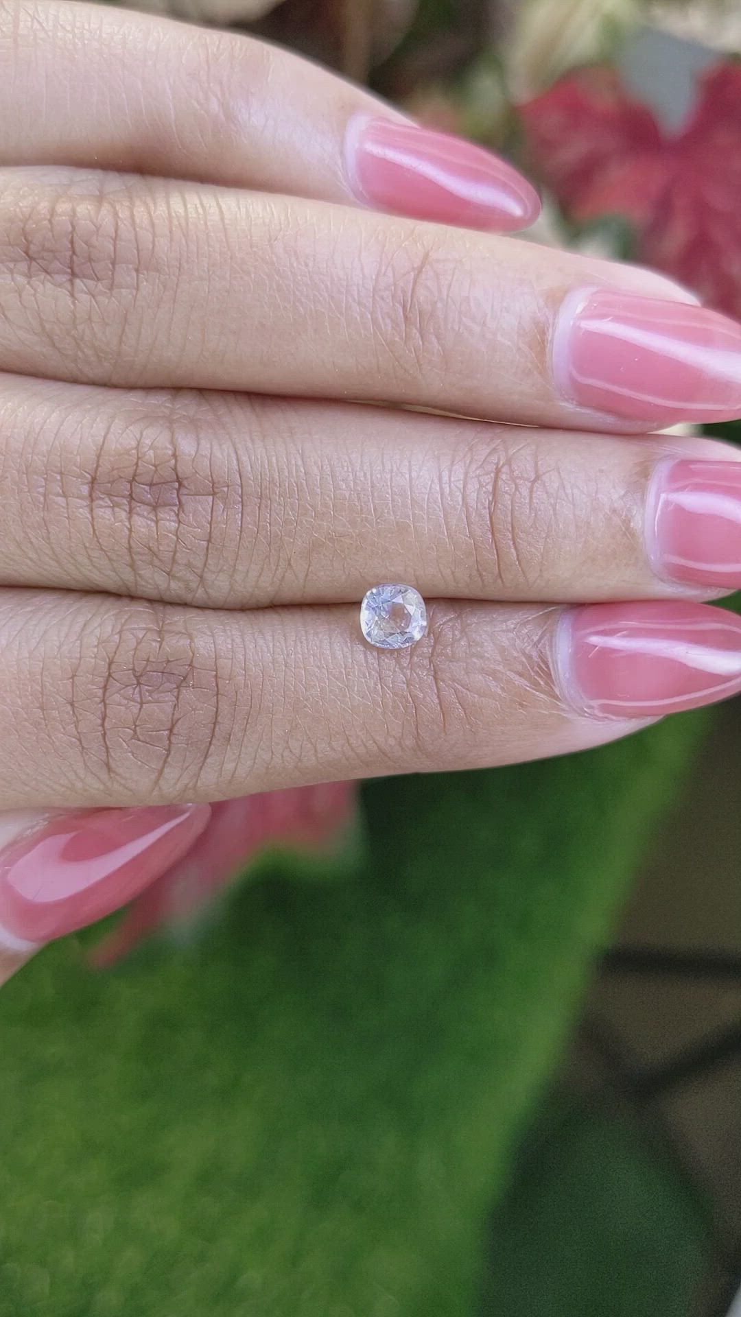 0.49 Ct. Rainbow Moonstone from Ceylon (Sri Lanka) Size Video